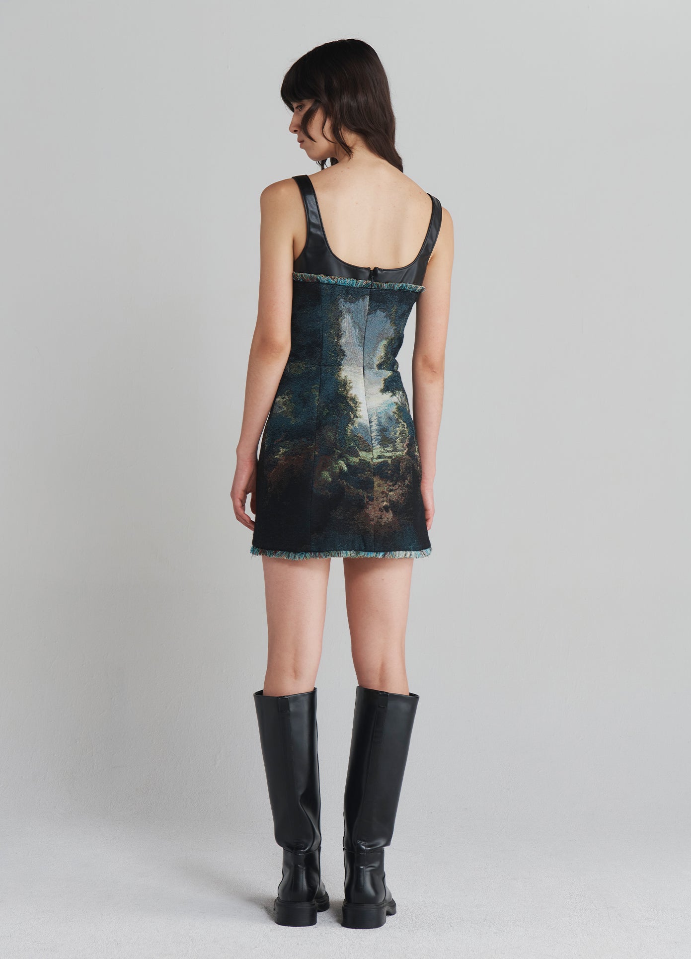 MONSE Harness Tapestry Dress back view