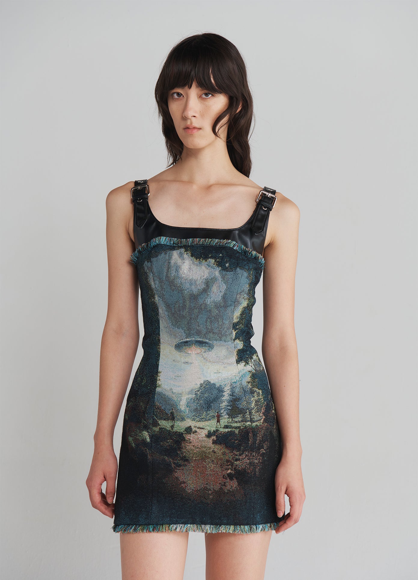 MONSE Harness Tapestry Dress front view