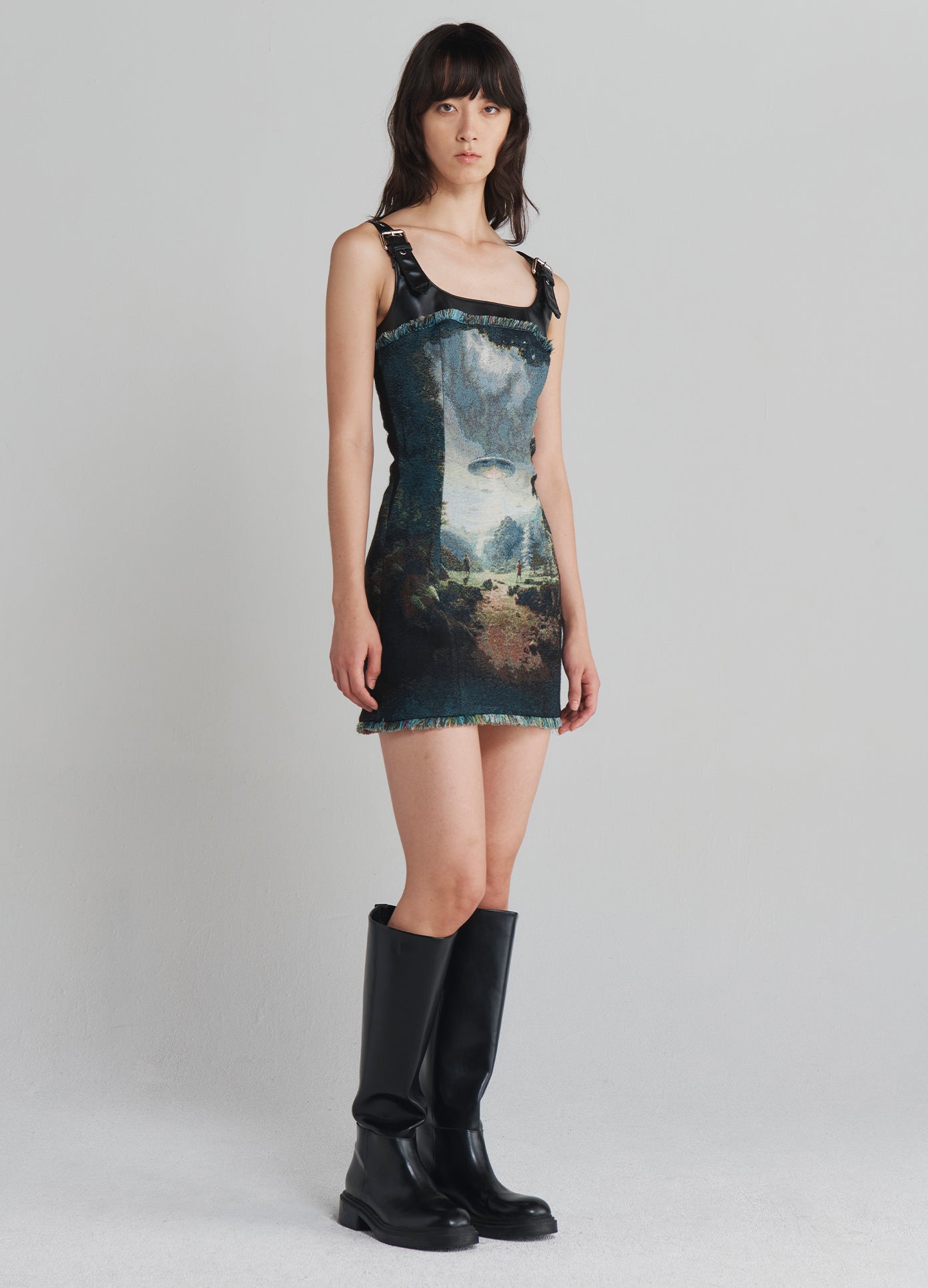 MONSE Harness Tapestry Dress side view