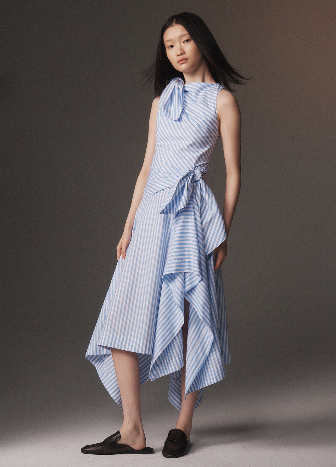 Bow Drape Shirting Top