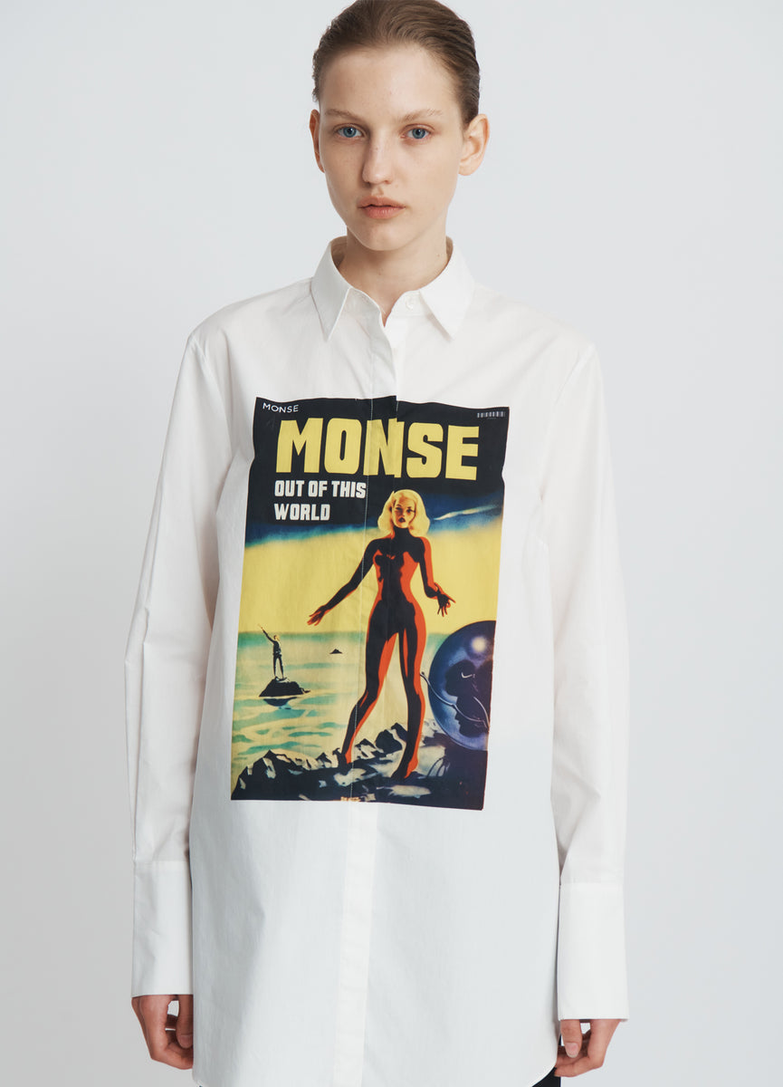 MONSE Lady Print Poster Shirt