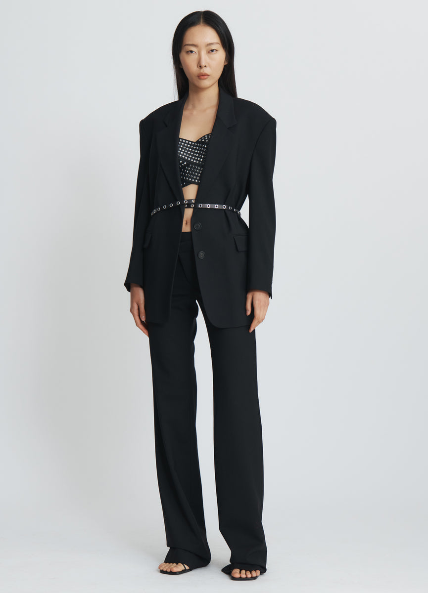 MONSE】NAVYツィード Open-Back JACKET カーディガン MONSE】NAVYツィード Open-Back JACKET カーディガン