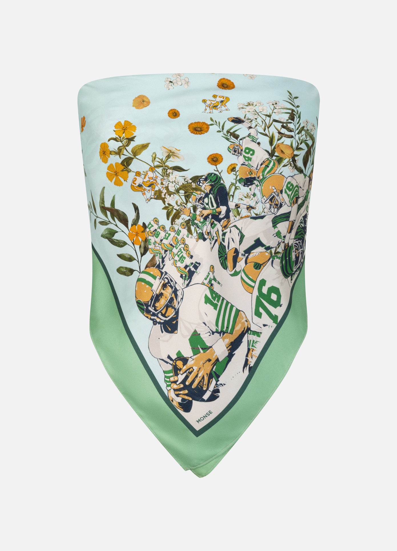 MONSE Printed Bandana Top in mint multi product image