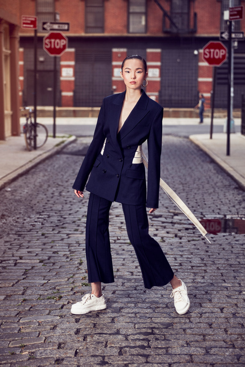 MONSE Resort 2021 Collection Look 8 Cropped Flare Pintuck Pant