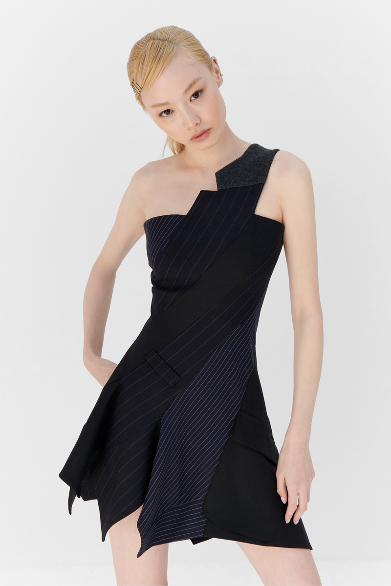 MONSE Resort 2024 Collection Vogue image of model wearing a short suit dress