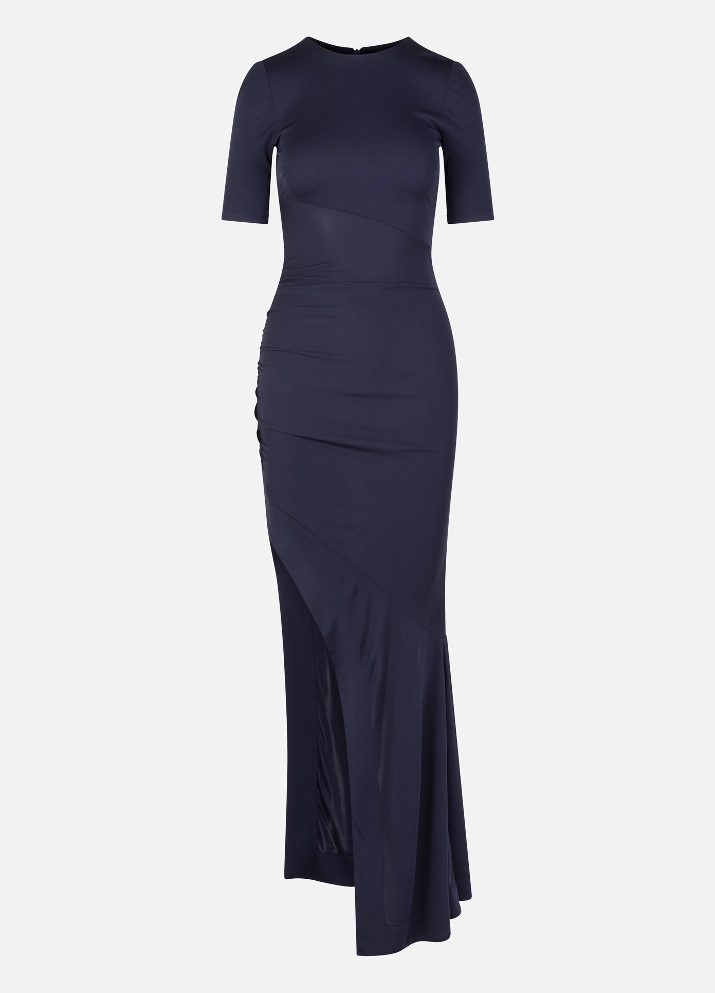 MONSE Ruched Fitted T-Shirt Dress in midnight product image
