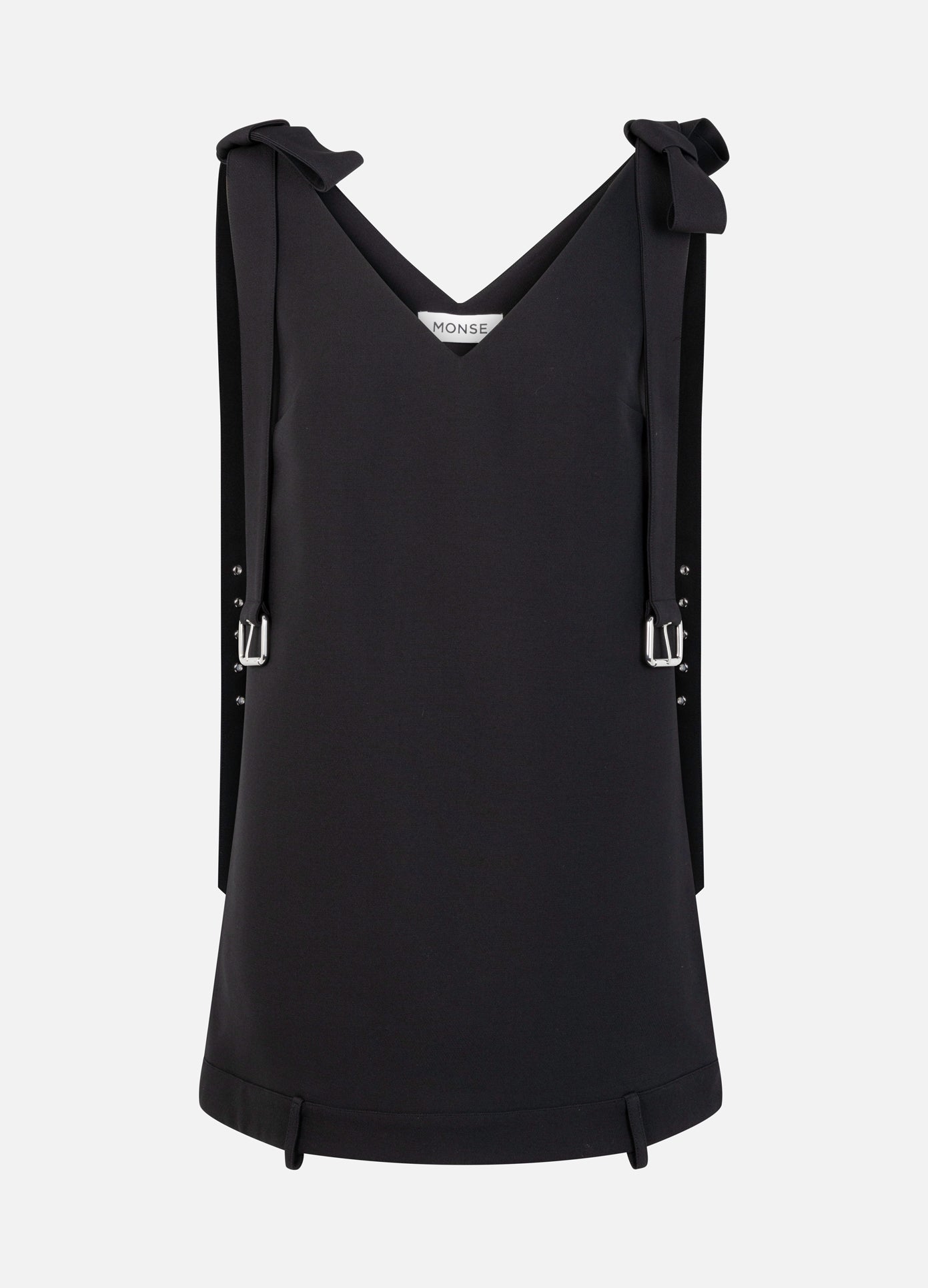 MONSE Shoulder Tie Mini Dress in black product image