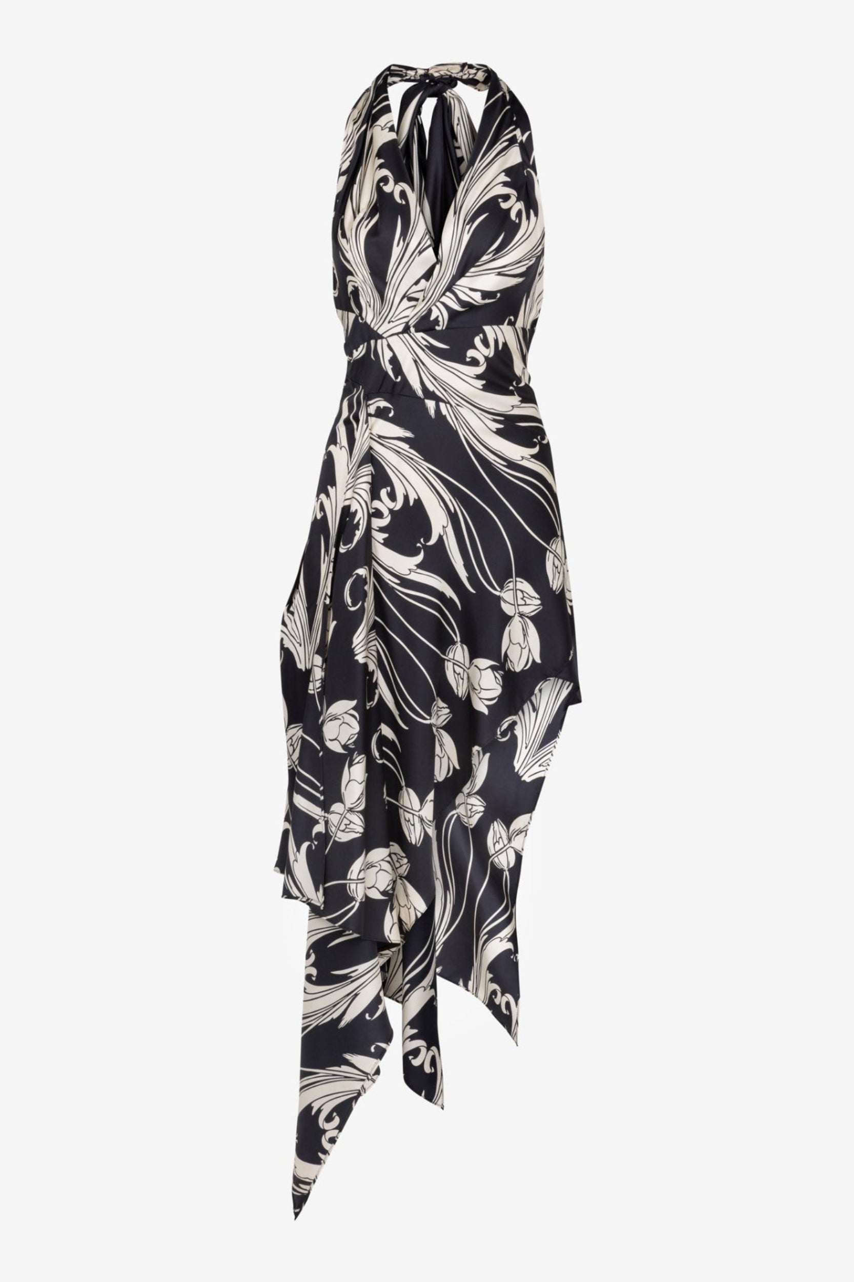V-Neck Printed Dress in Black MONSE V-Neck Printed Dress in Black MONSE