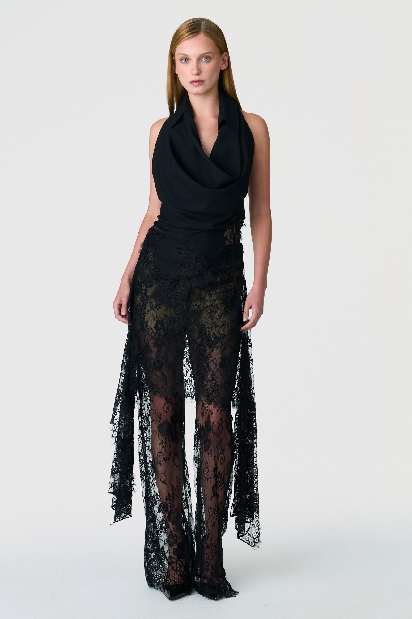 Halter Lace Hem Top