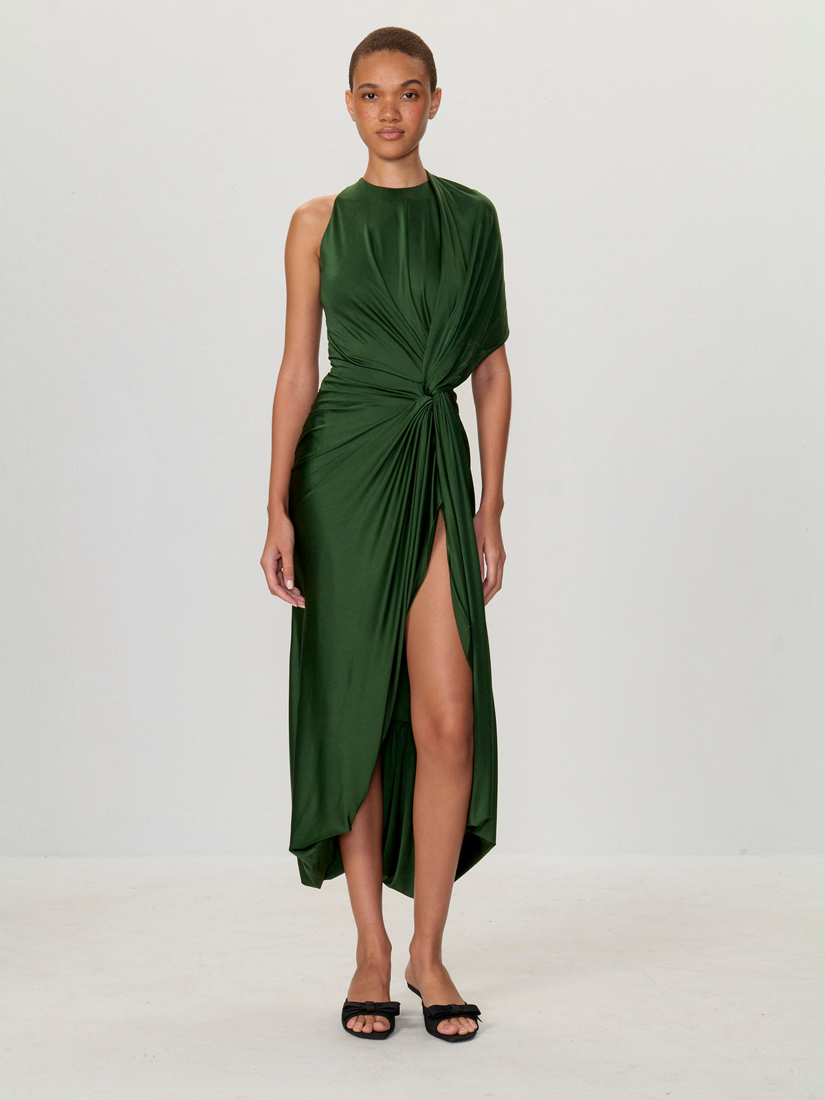 Asymmetrical Drape Gown