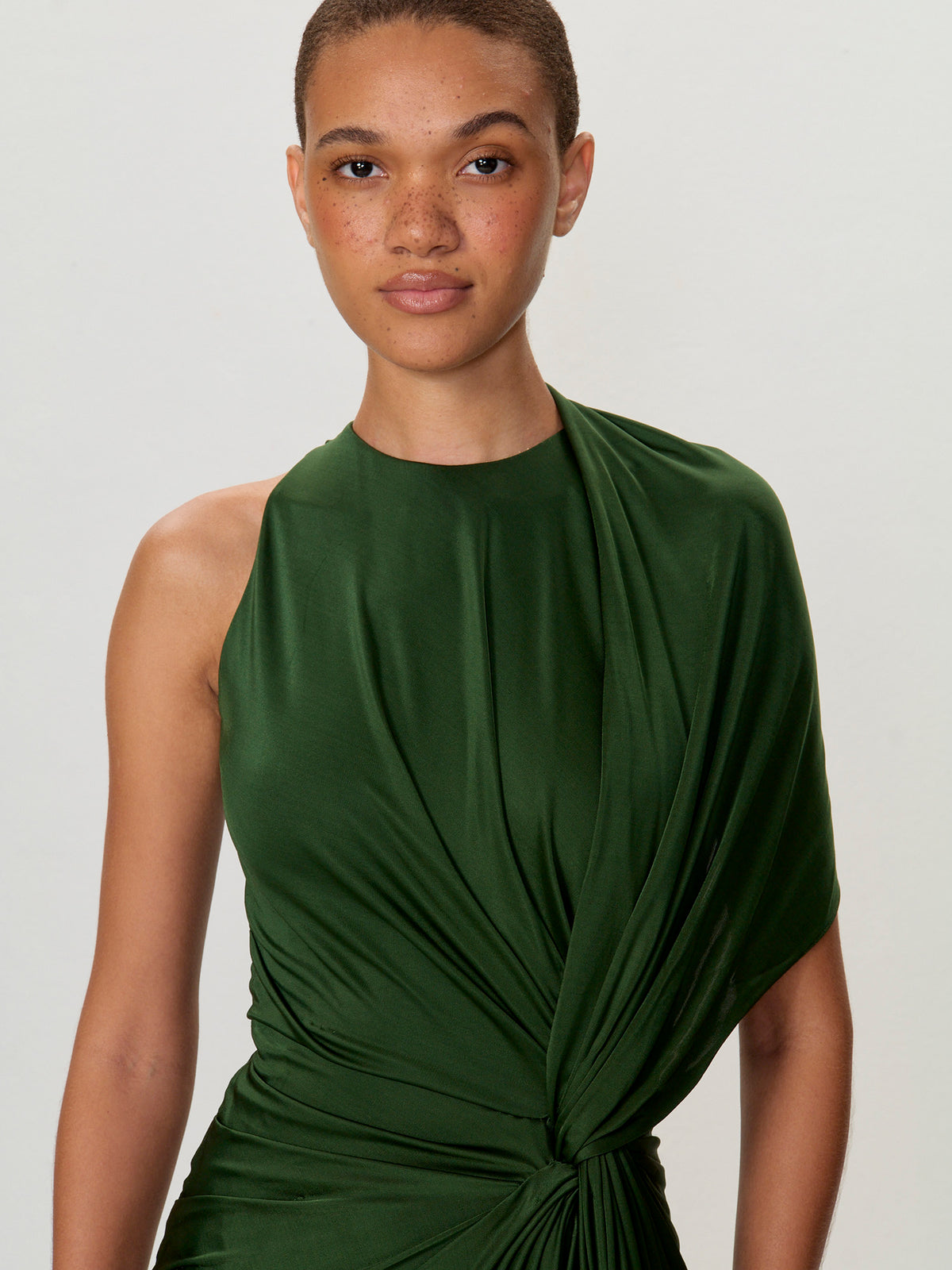 Asymmetrical Drape Gown