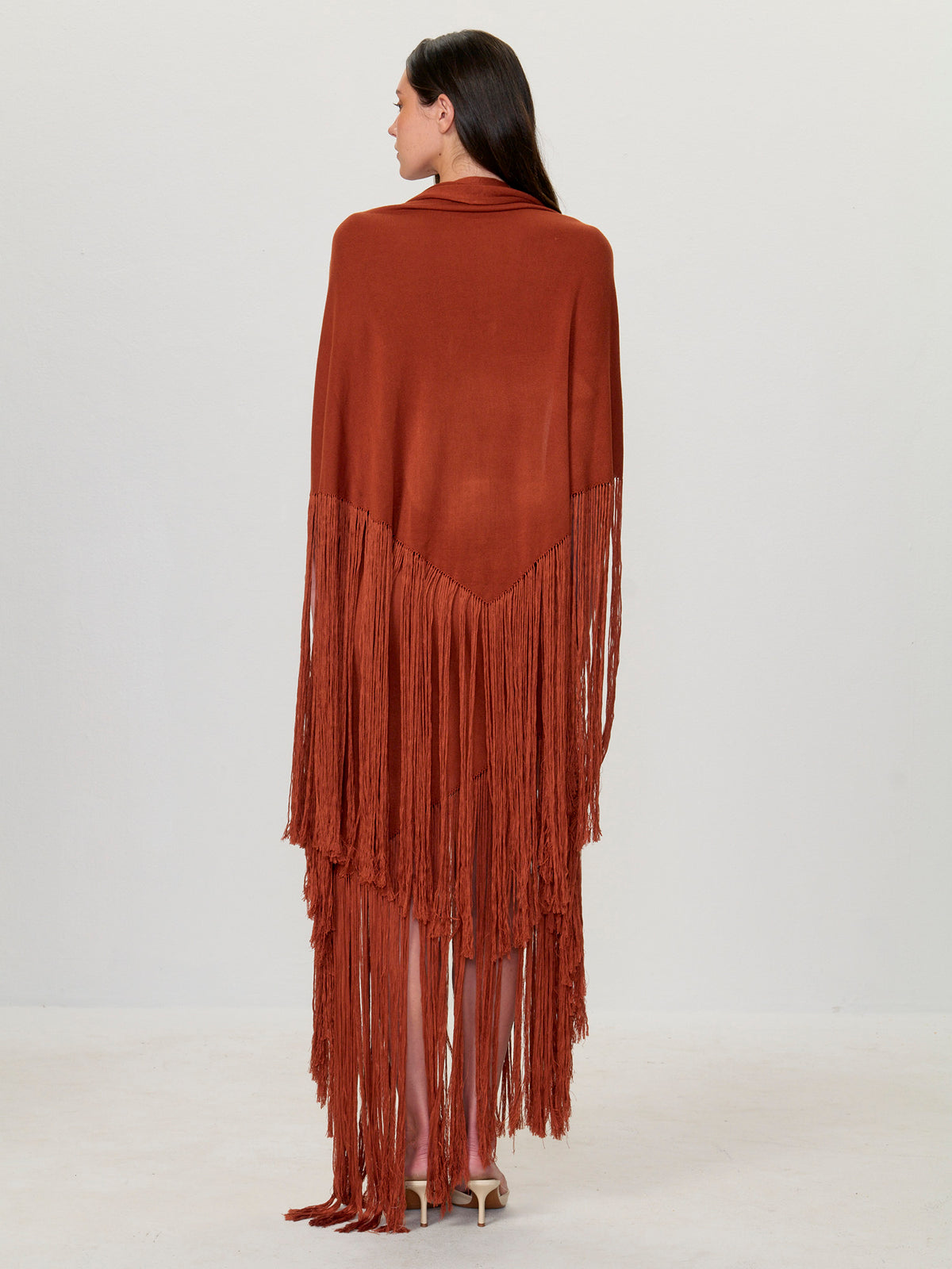 Asymmetrical Halter Fringe Dress