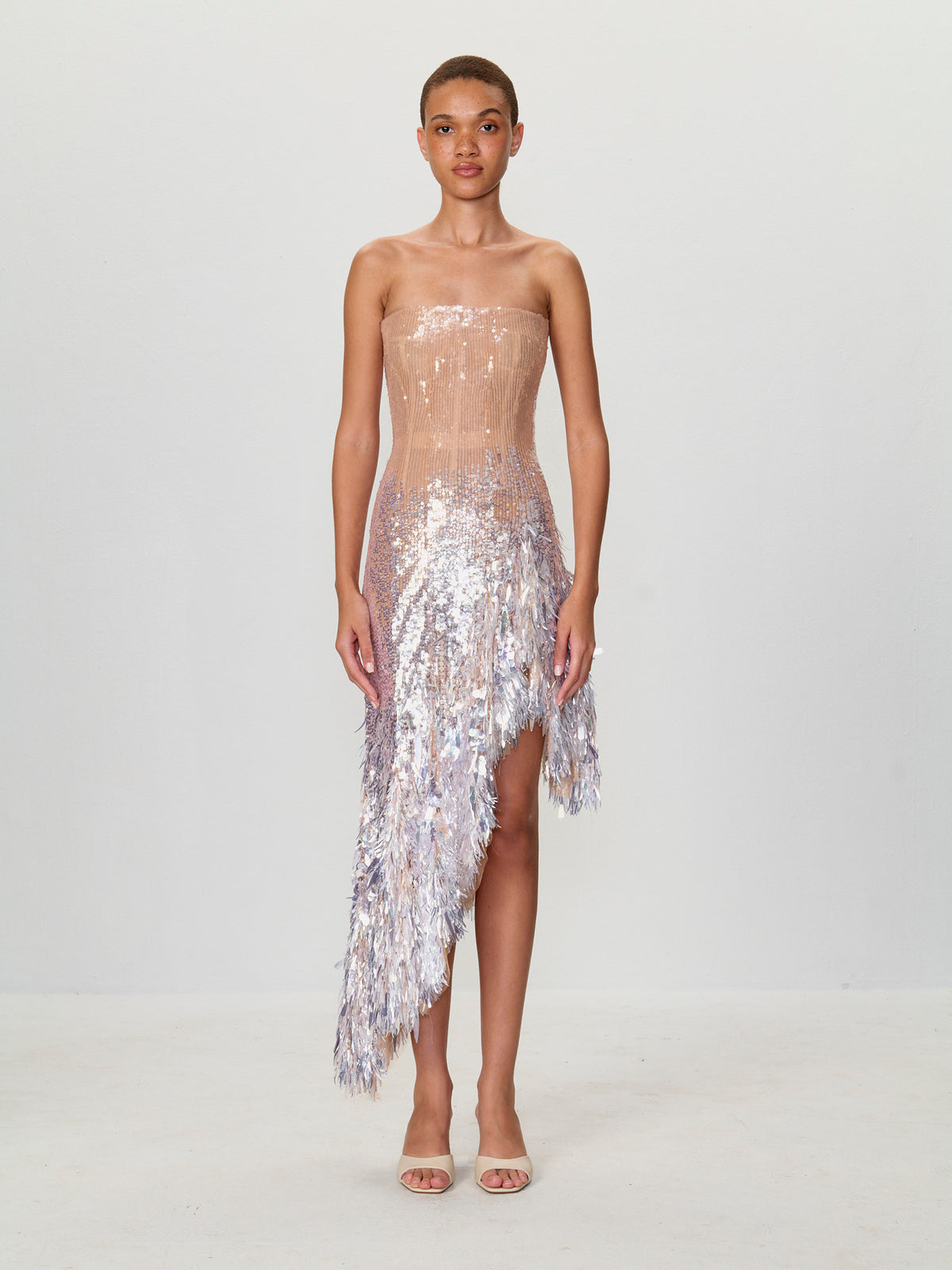 Asymmetrical Sequin Dress