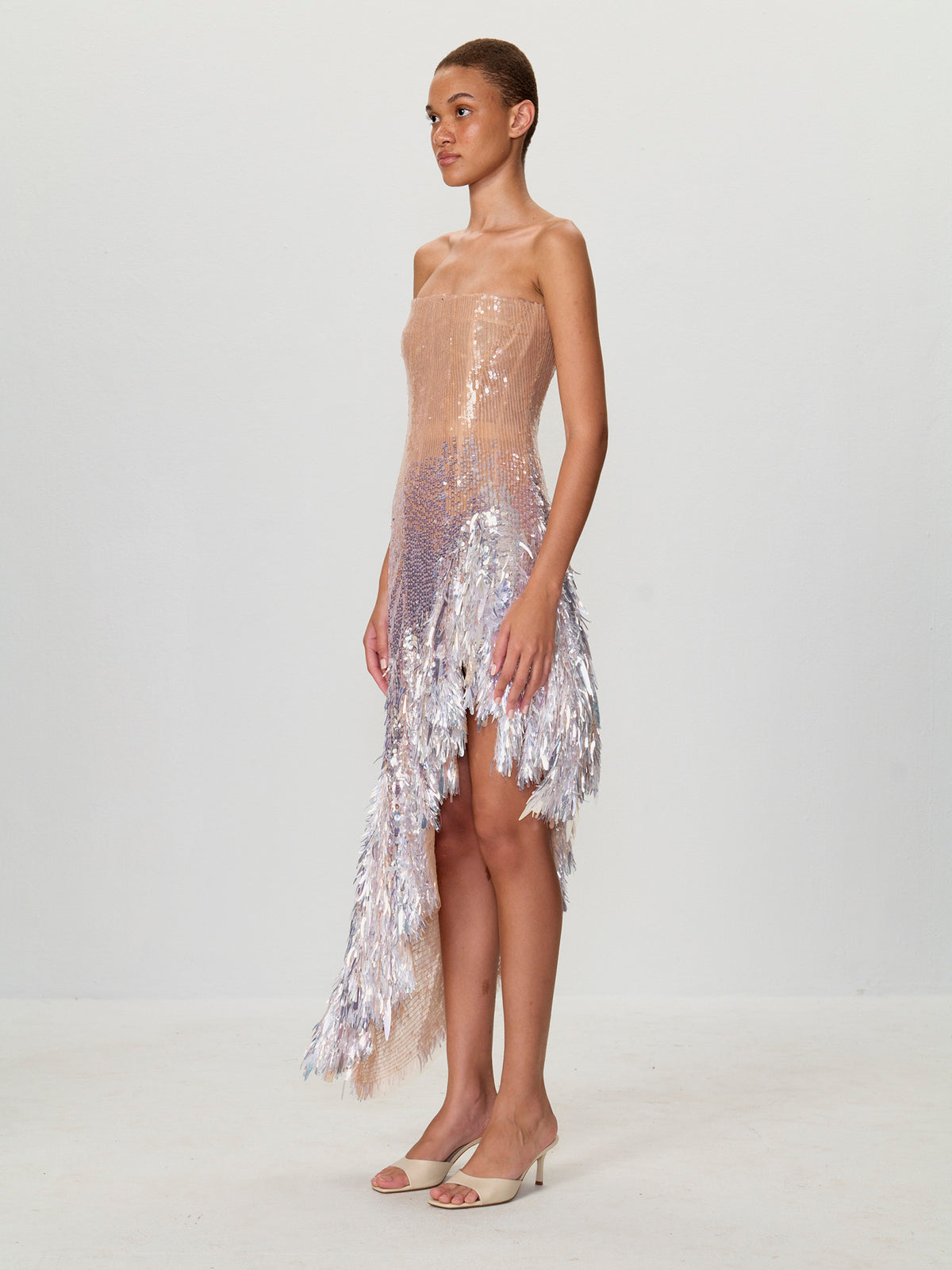 Asymmetrical Sequin Dress