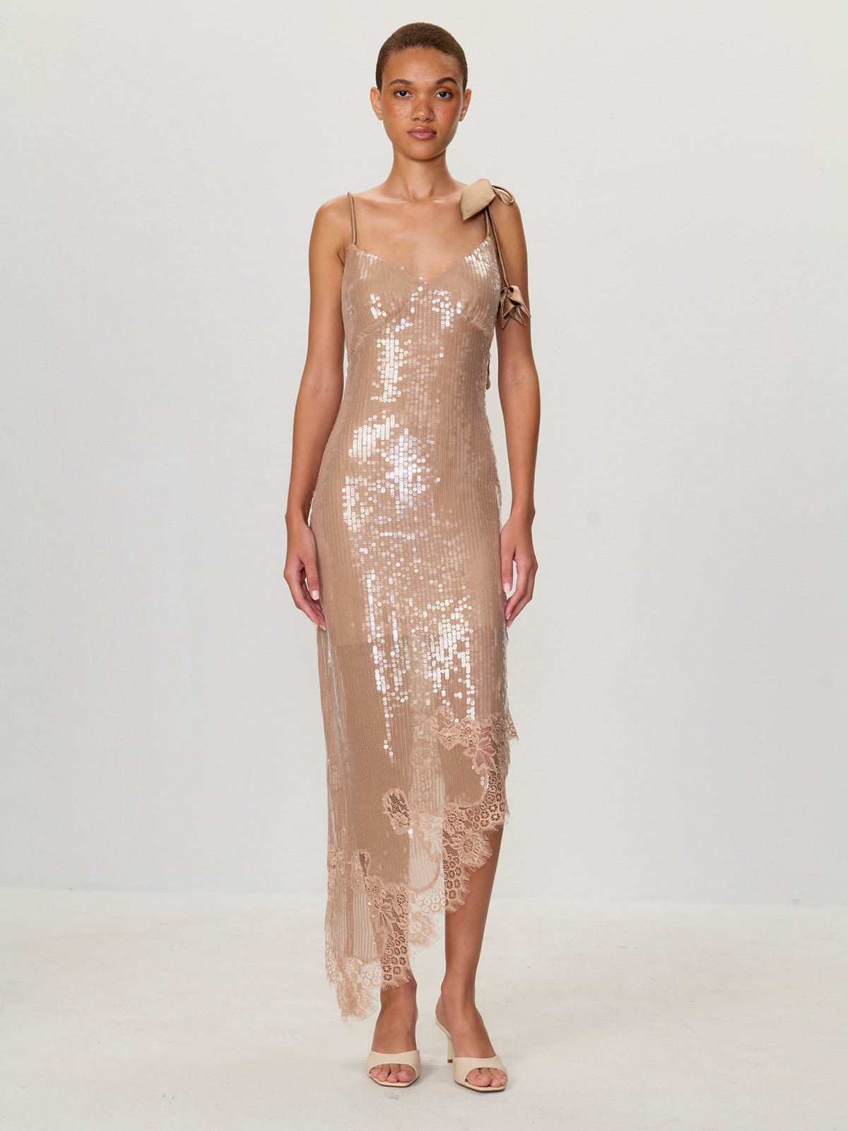 Asymmetrical Sequin Dress