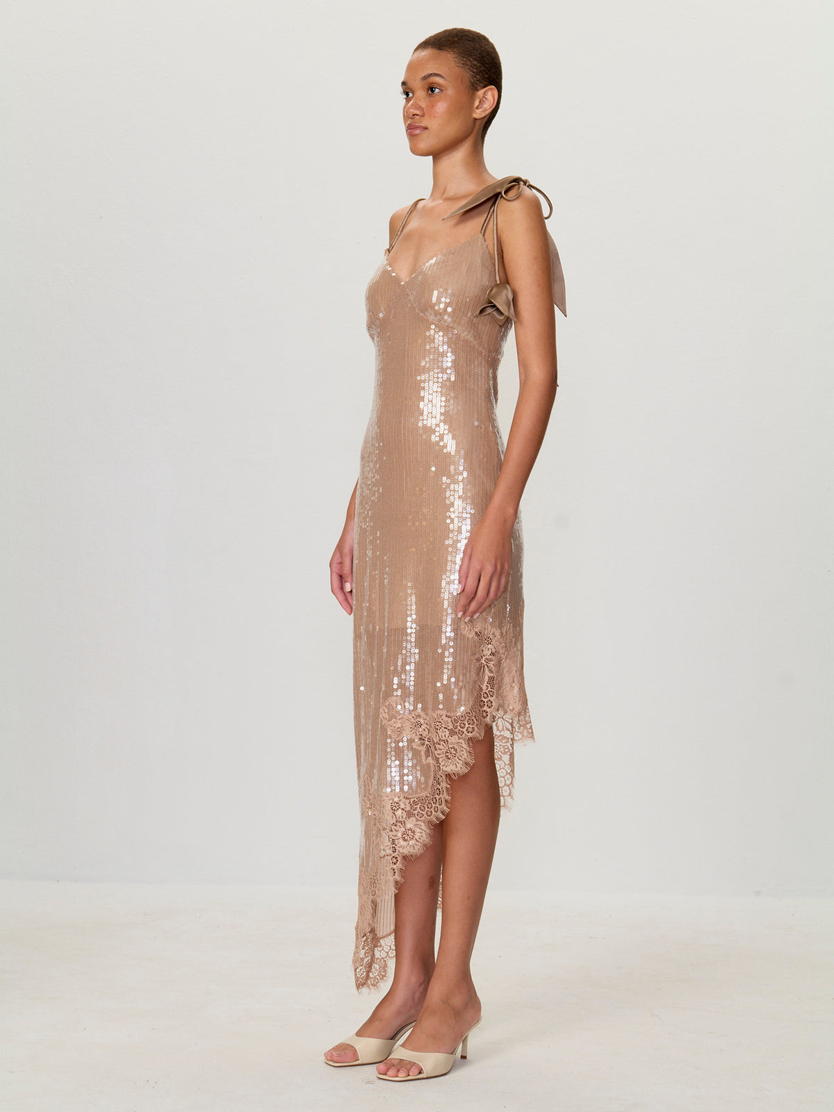 Asymmetrical Sequin Dress