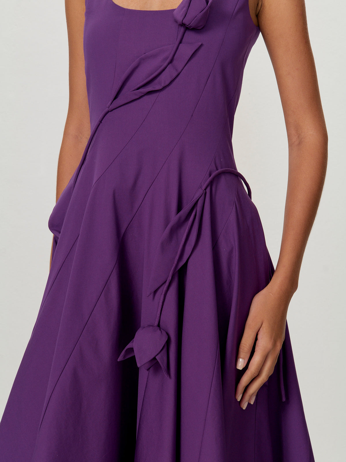 Asymmetrical Tulip Midi Dress