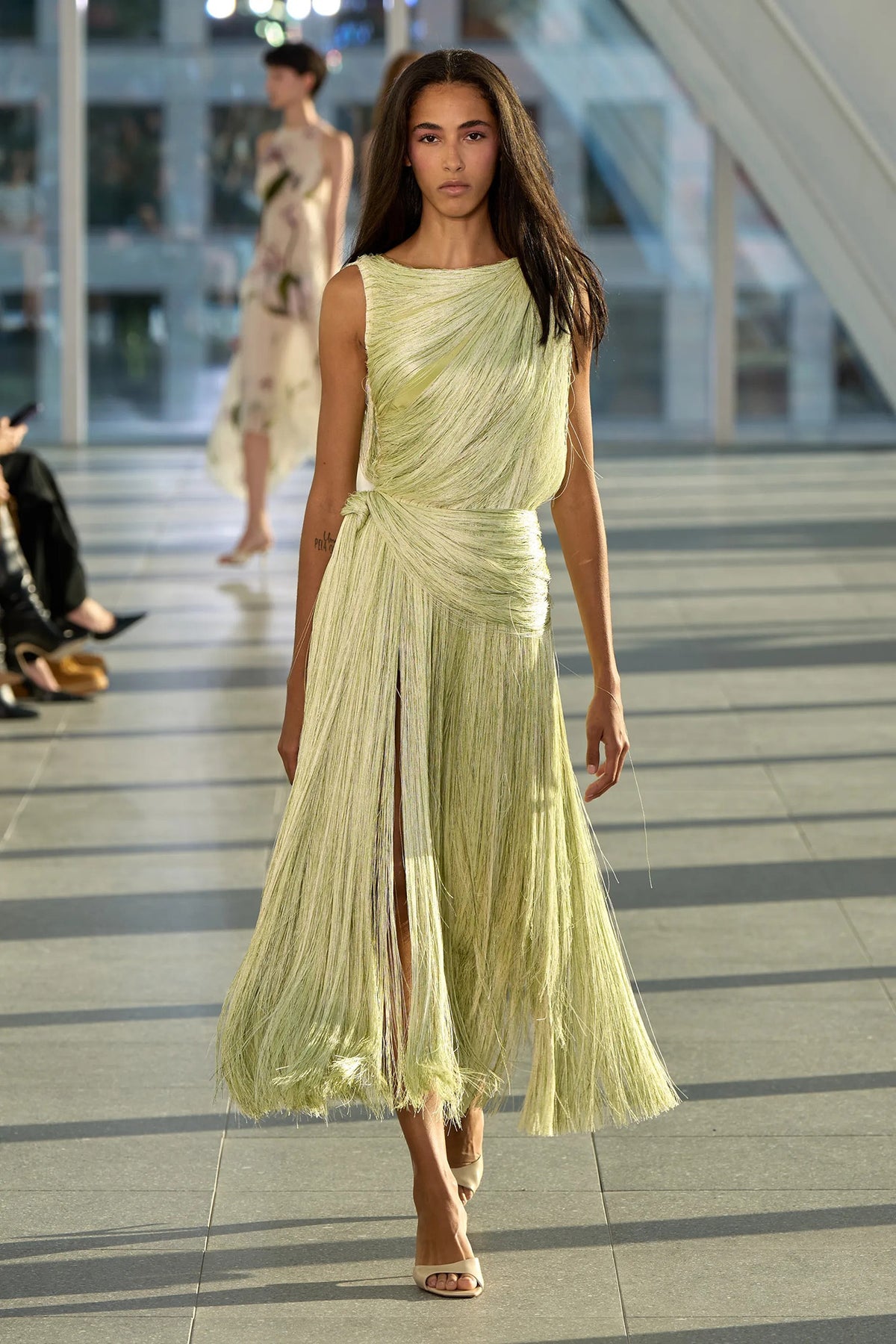 Asymmetrical Twist Fringe Dress