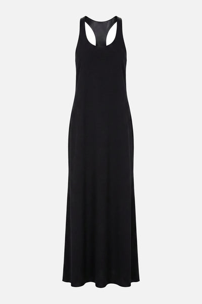 monochrome maxi dress Chiffon Maxi Dress in Black – MONSE