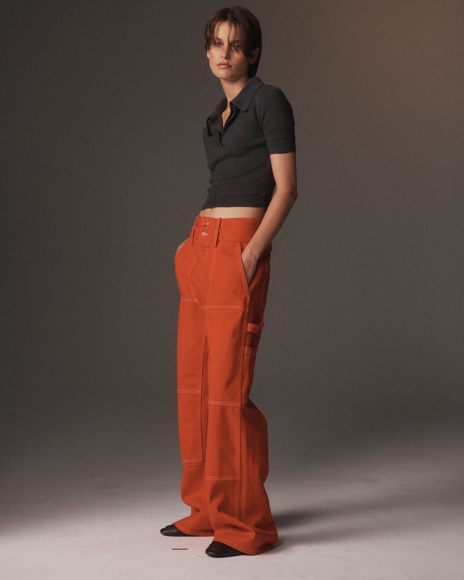 Double Waistband Wide Leg Jeans