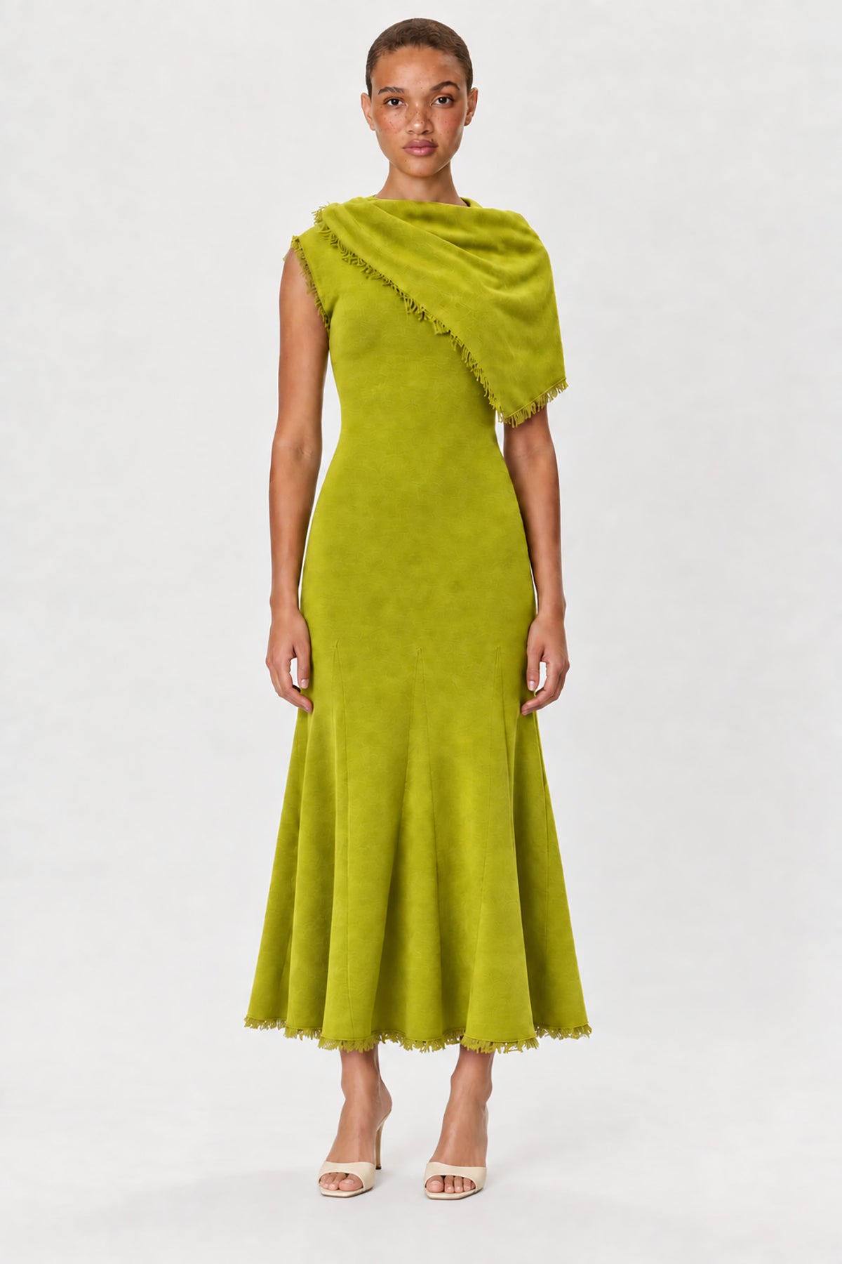 Fringe Hem Sleeveless Knit Dress