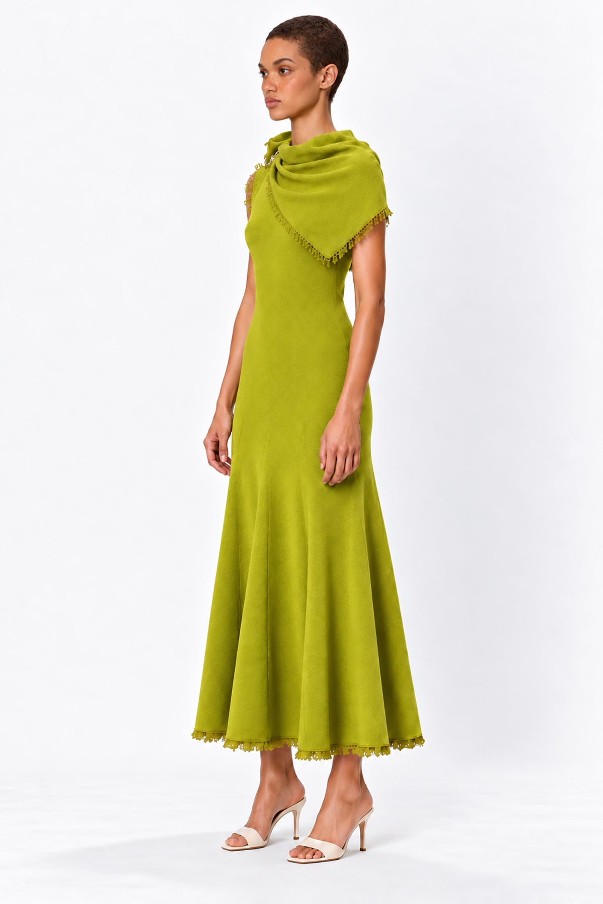 Fringe Hem Sleeveless Knit Dress