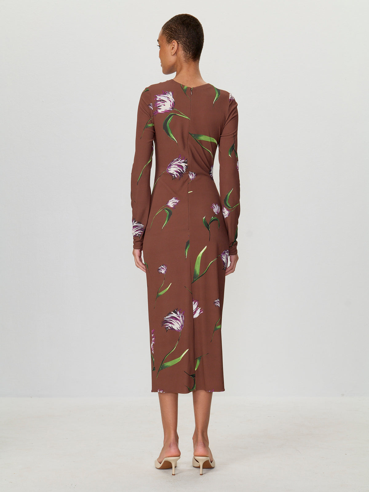 Front Twist Long Sleeve Dress