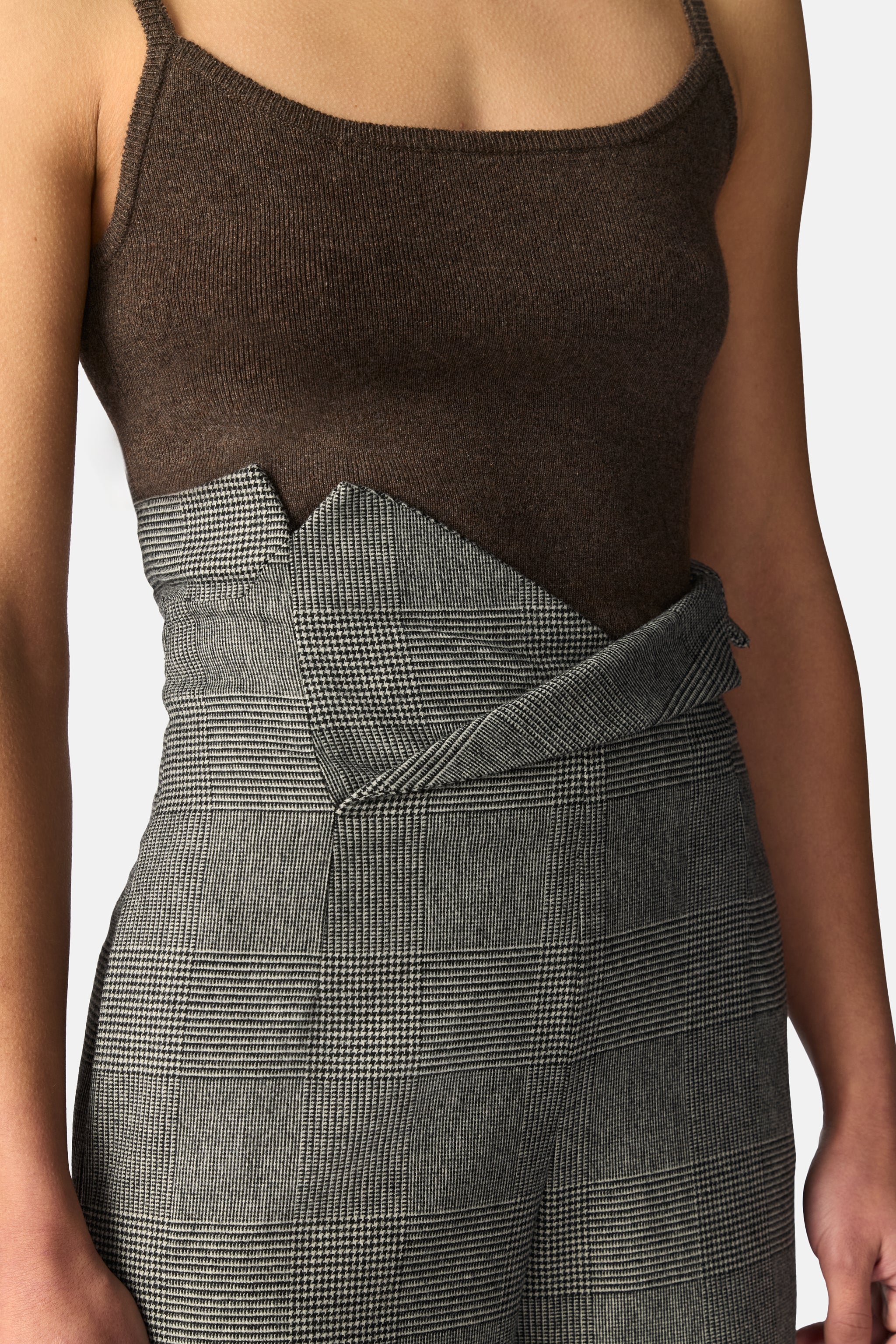 Lapel Waistband Trousers