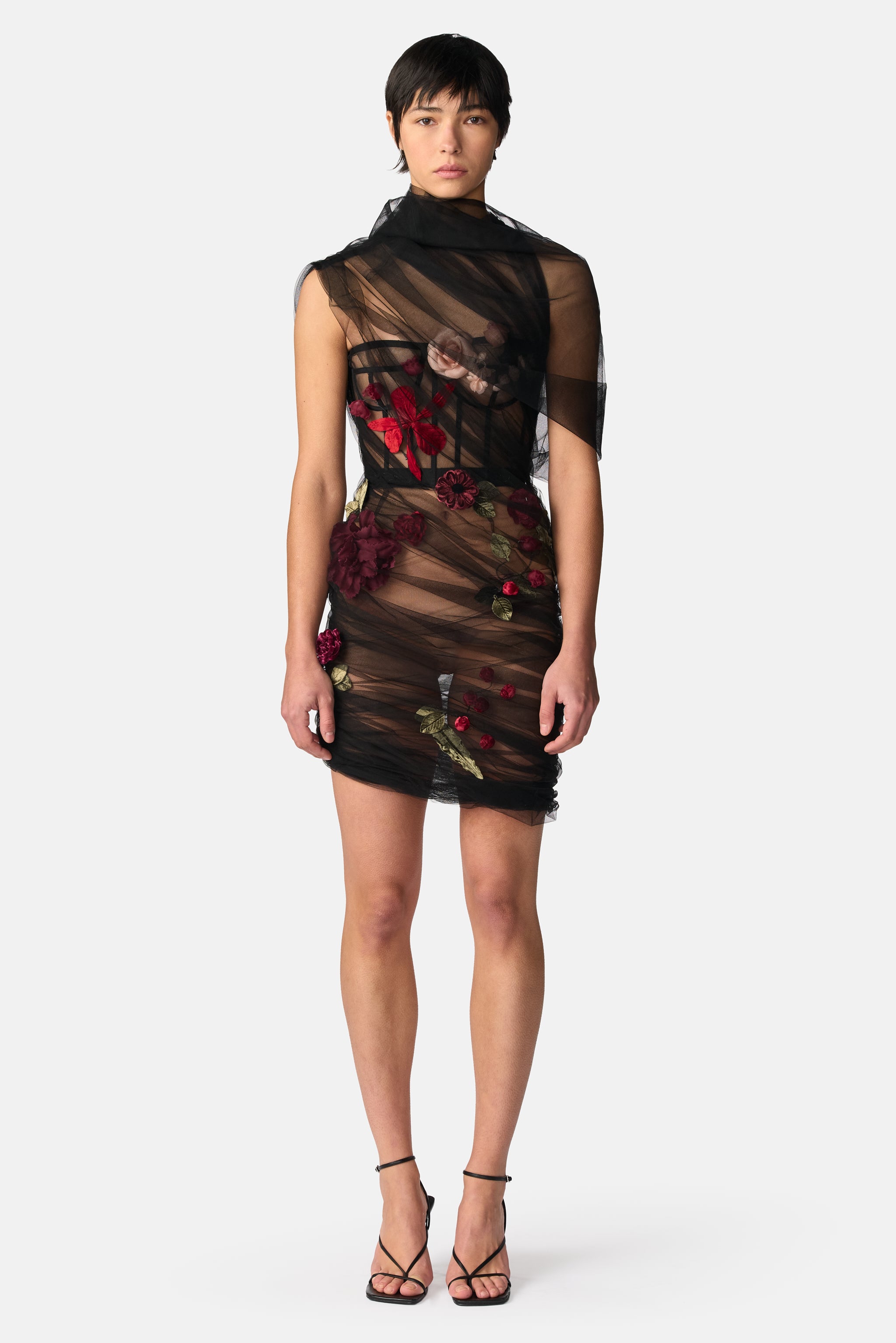 Floral Corset Midi Dress