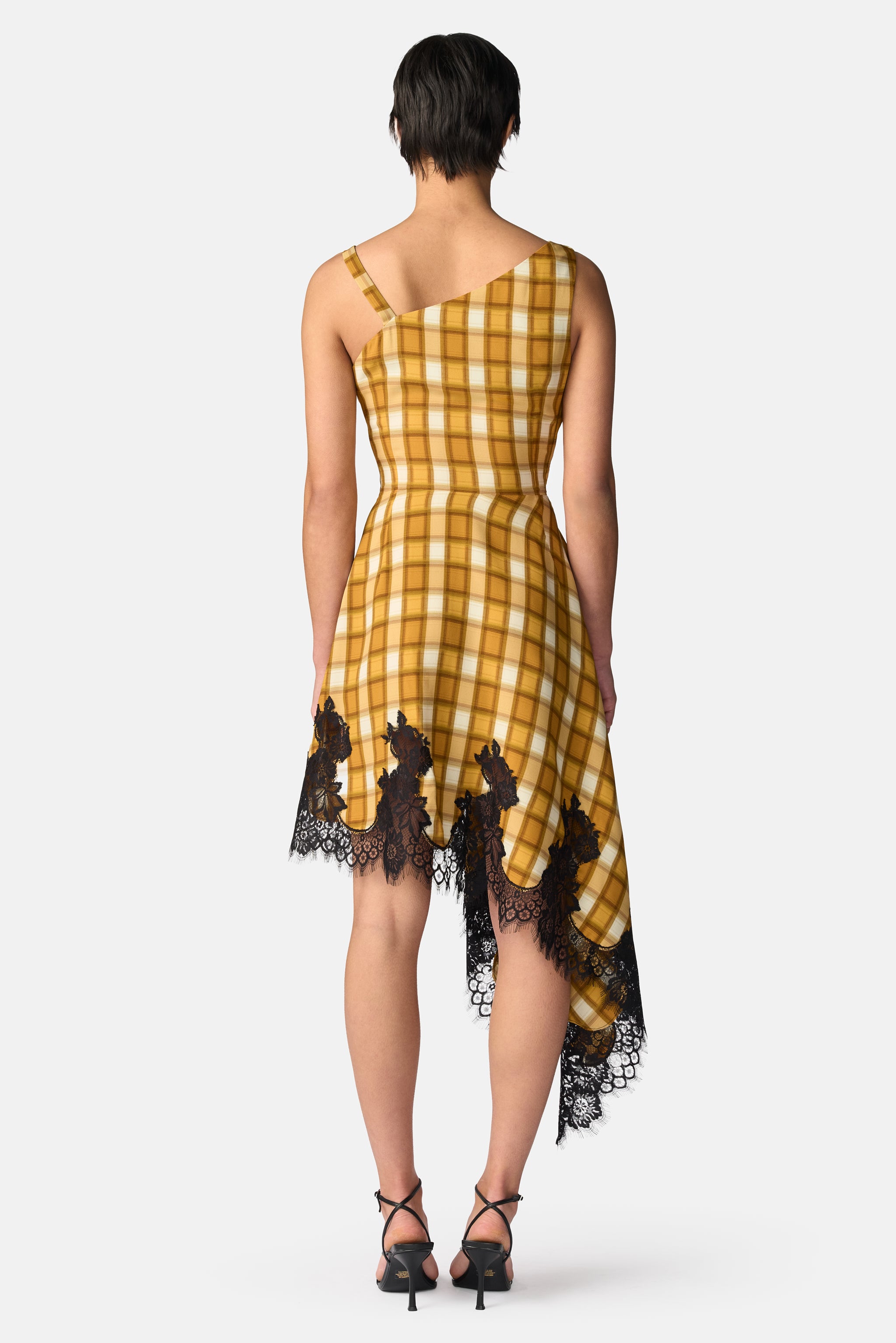 Front Drape Asymmetical Dress