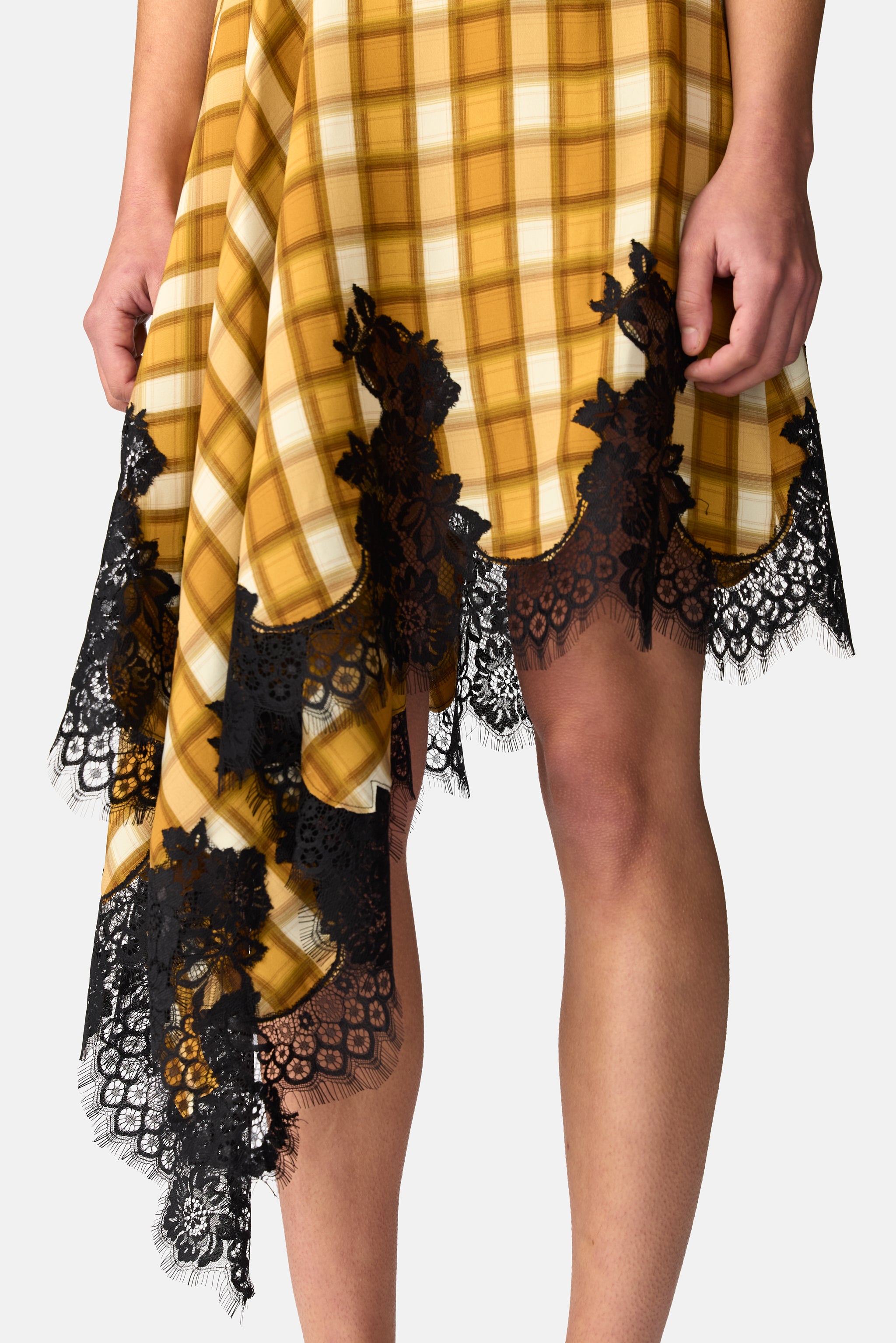 Front Drape Asymmetical Dress
