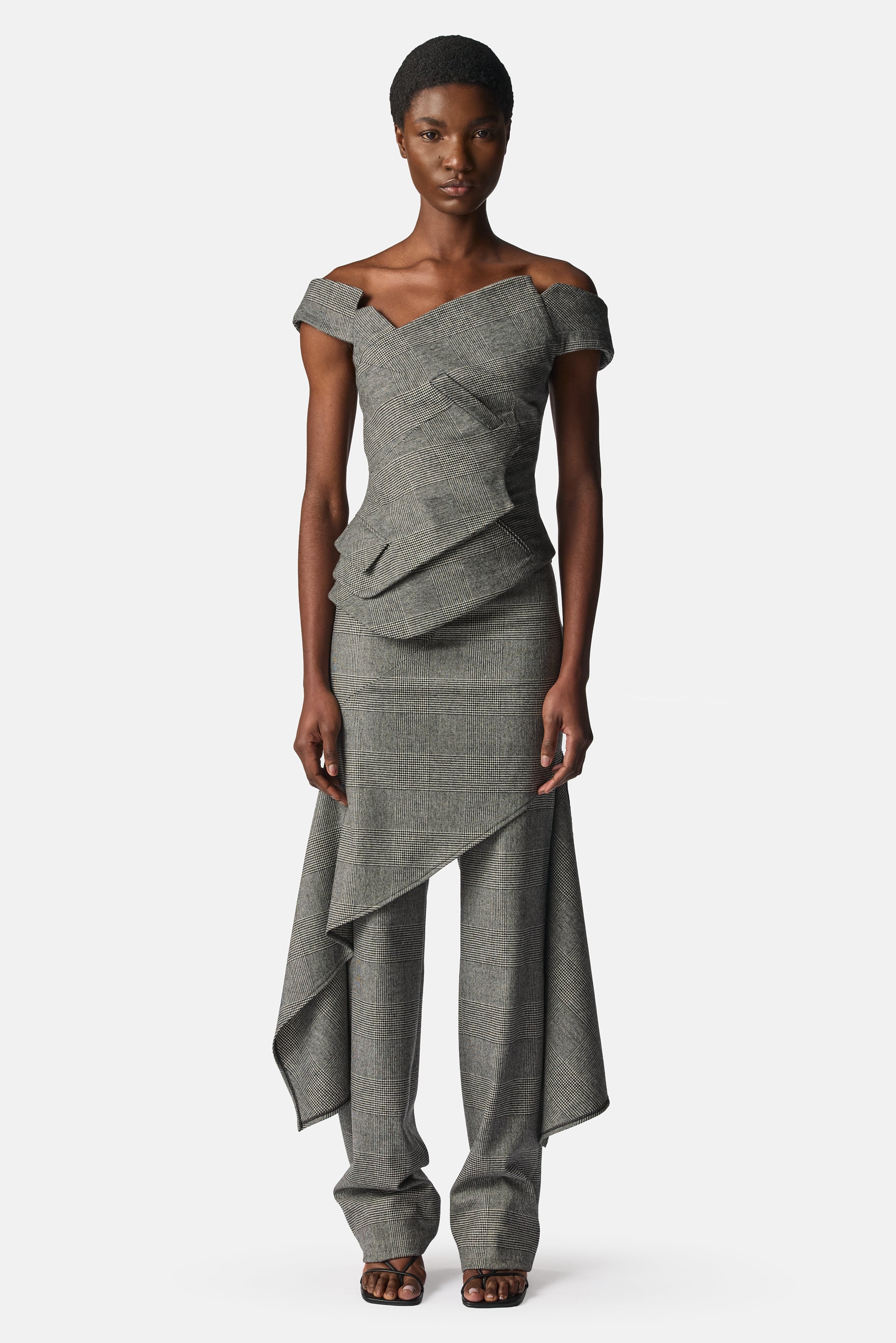 Deconstructed Tailored Skirt Trousers