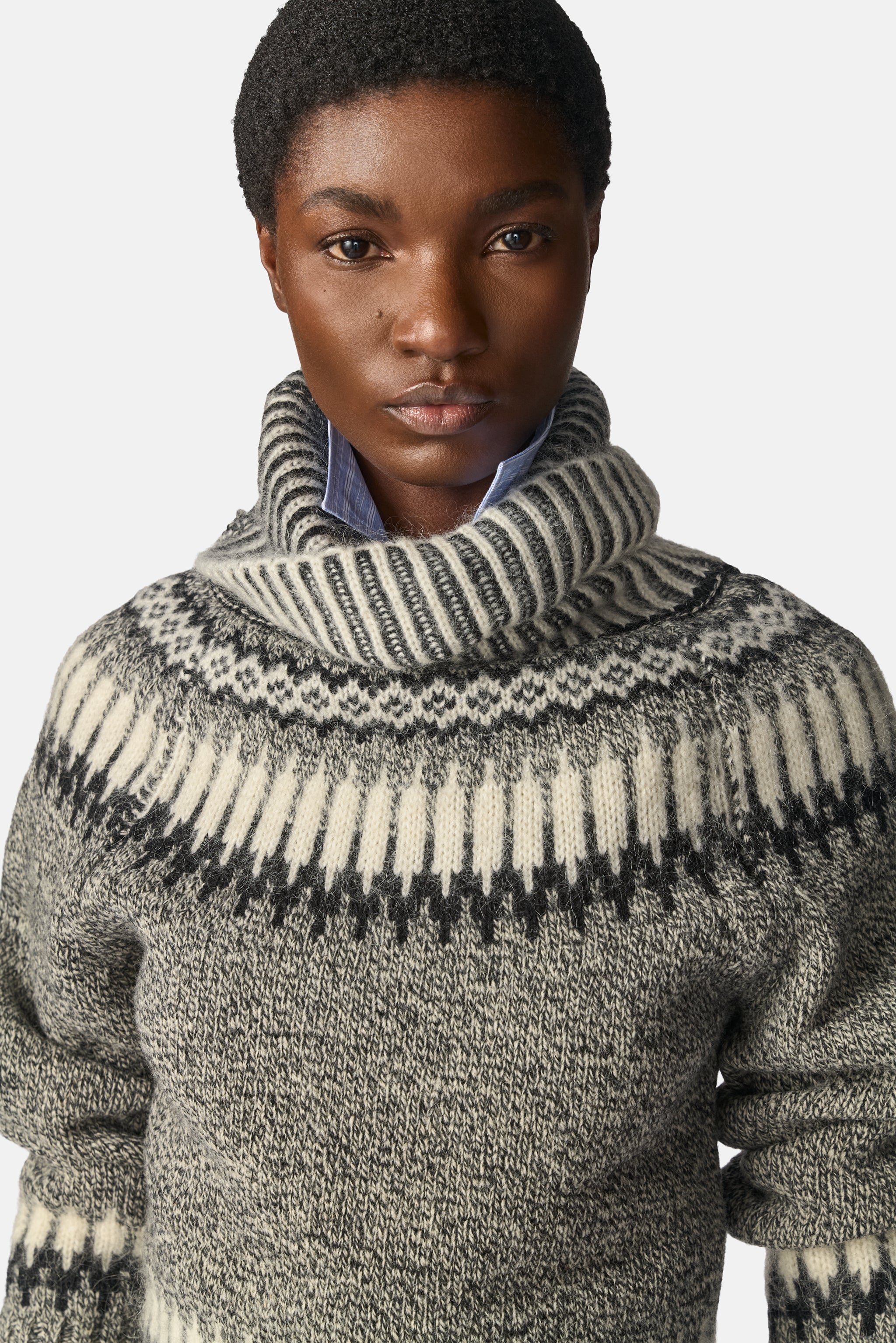 Fair Isle Turtleneck Sweater