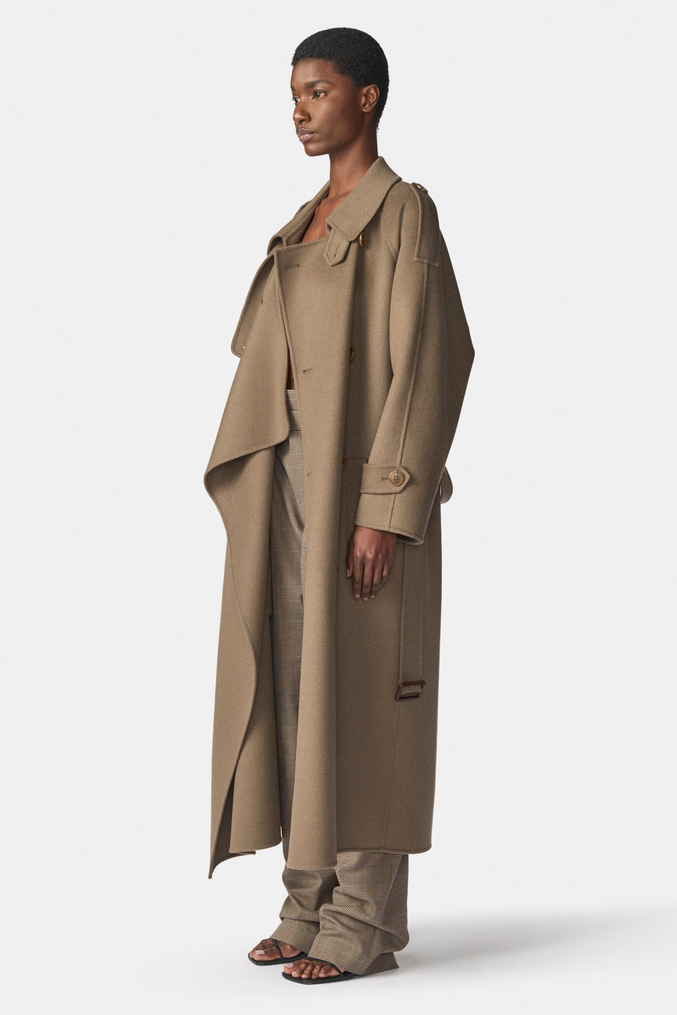 Cascade Double Faced Wool Trench Coat