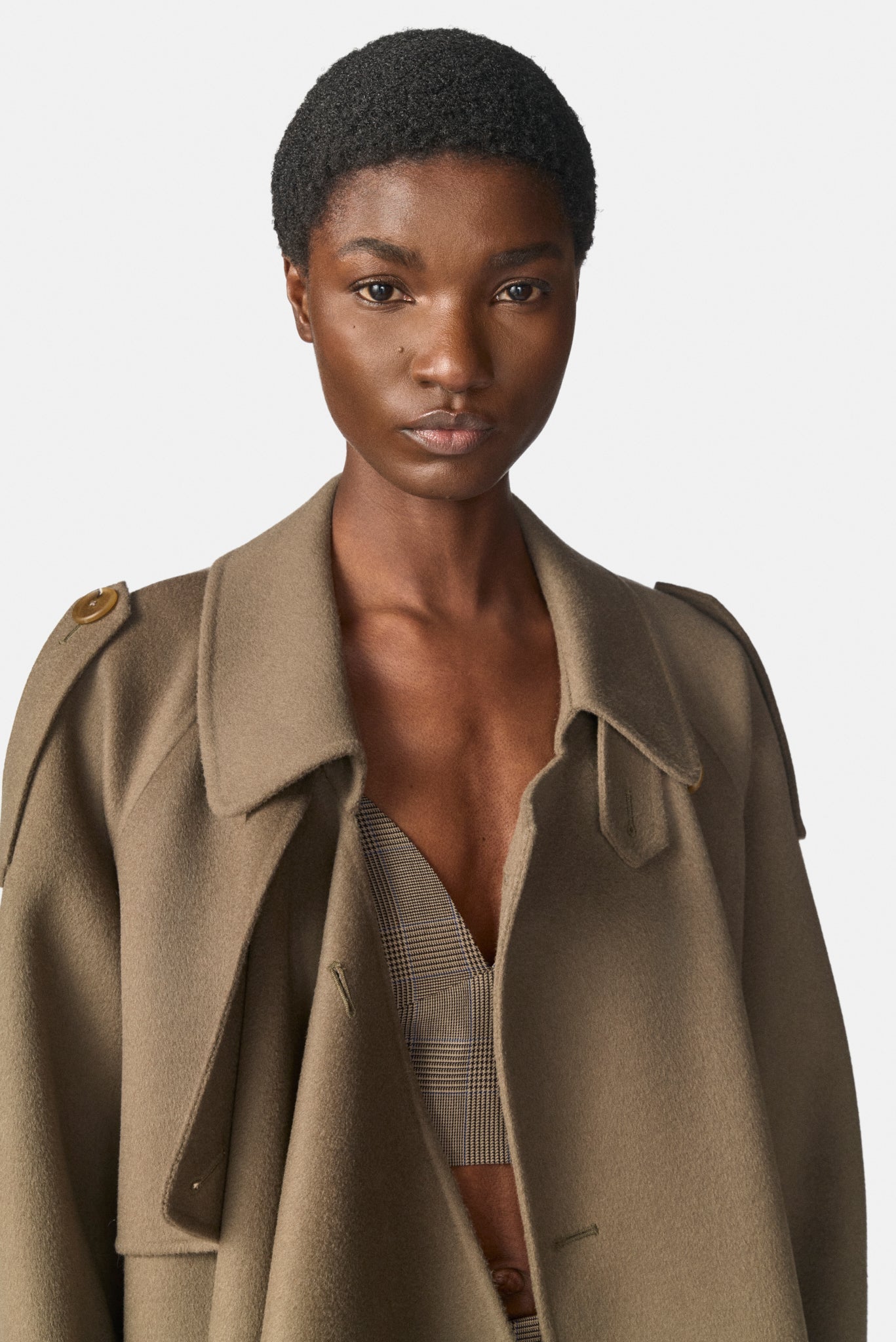 Cascade Double Faced Wool Trench Coat
