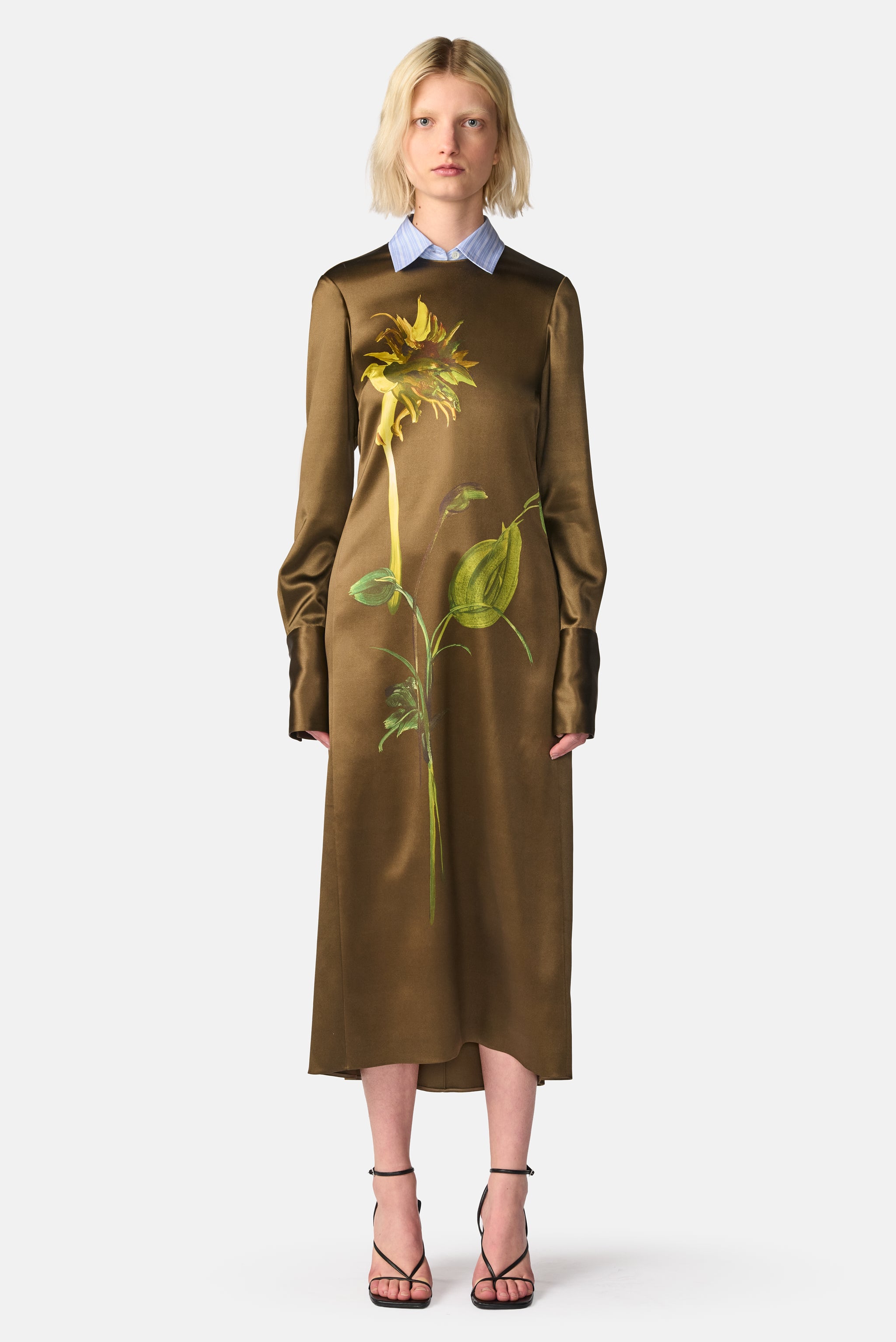 Deconstructed Sunflower Printed Dress