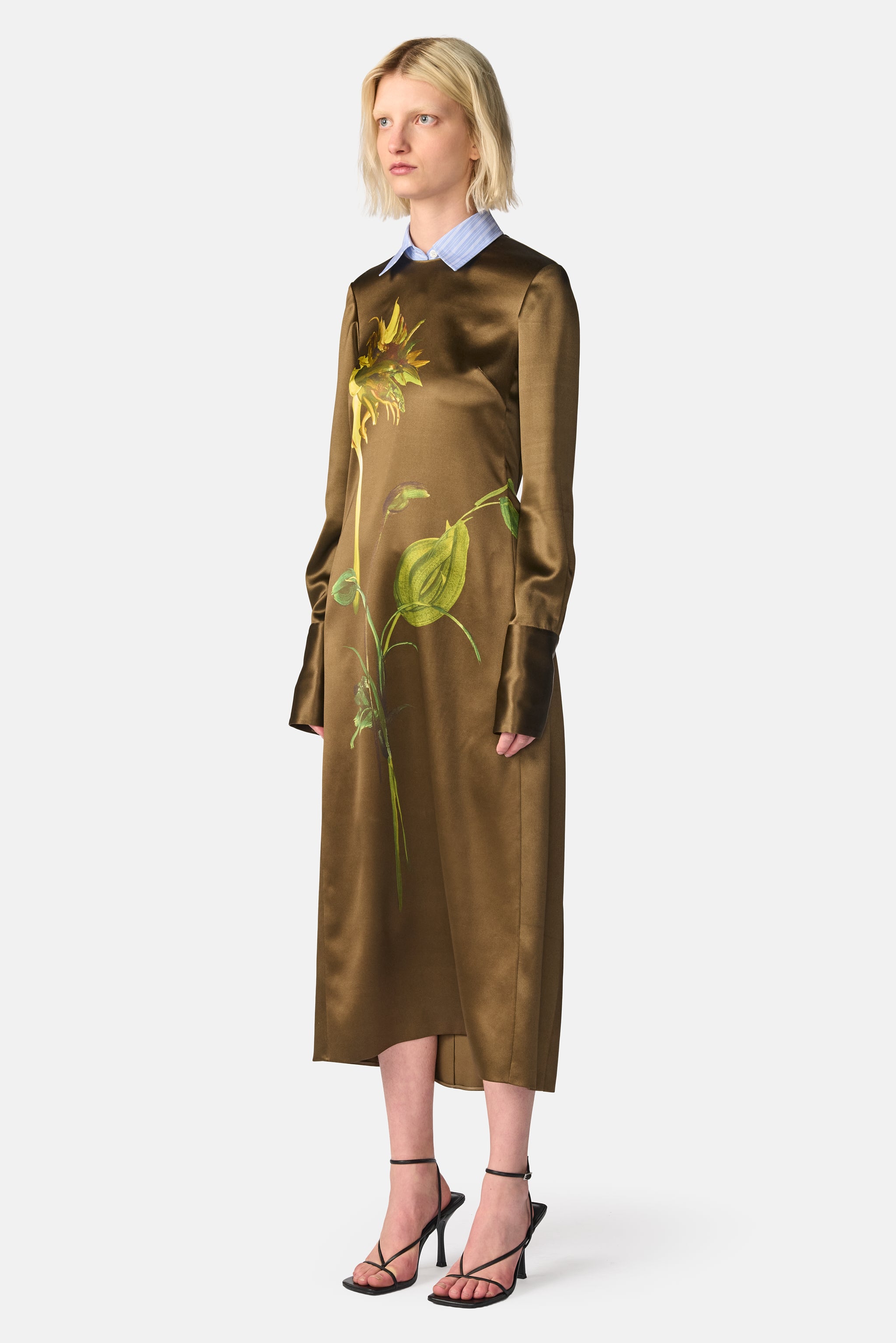 Deconstructed Sunflower Printed Dress