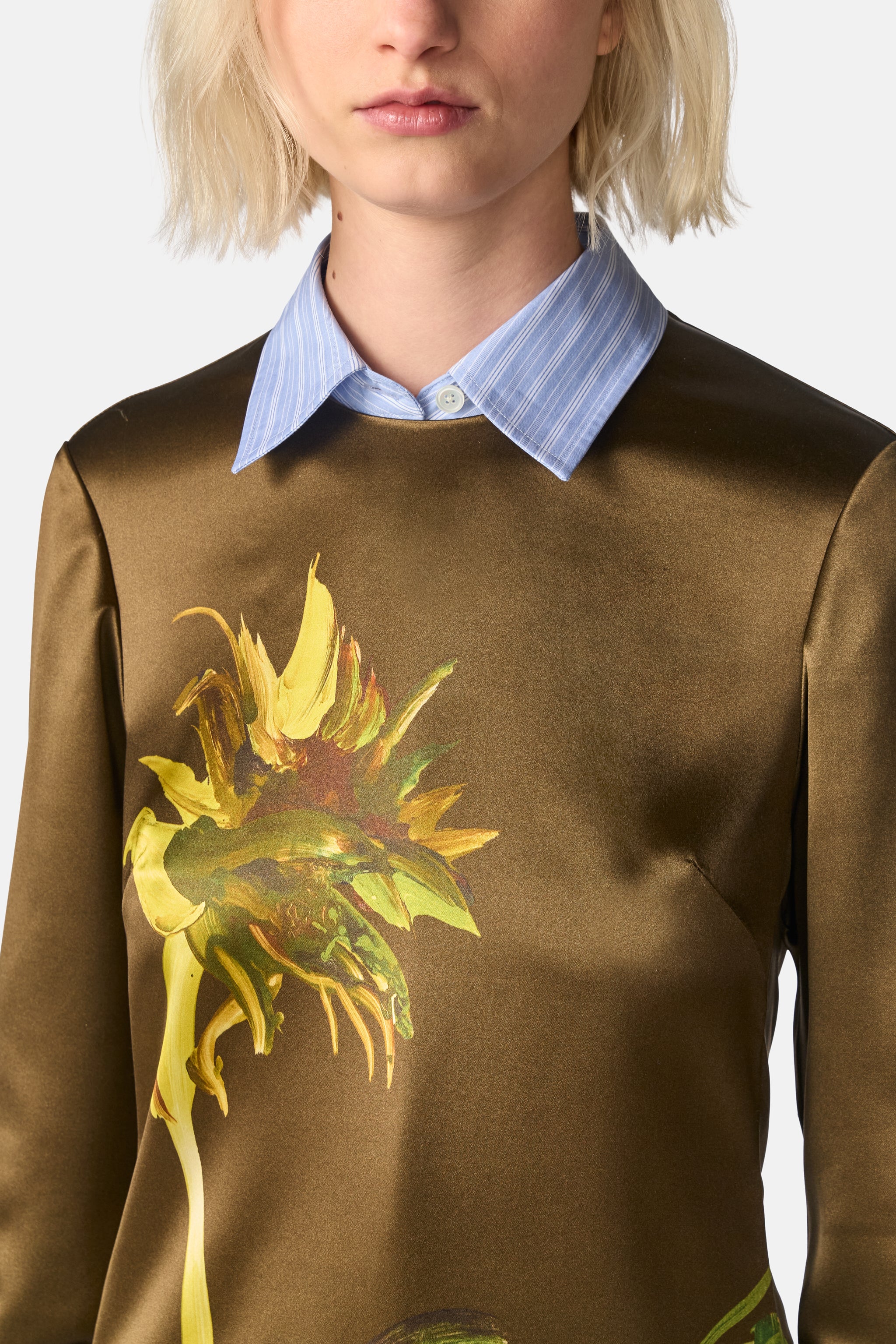 Deconstructed Sunflower Printed Dress
