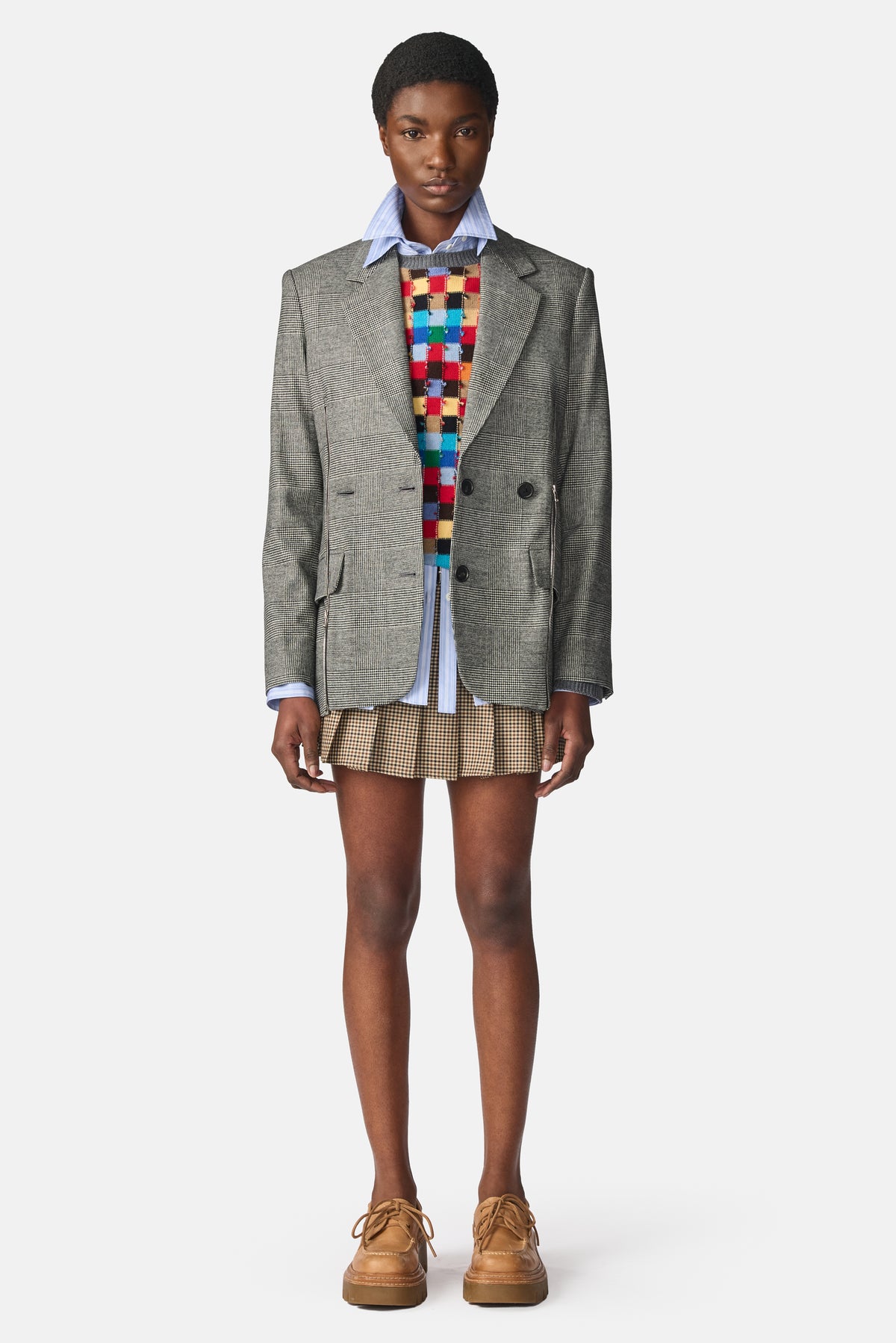 Deconstructed Lapel Tailored Jacket