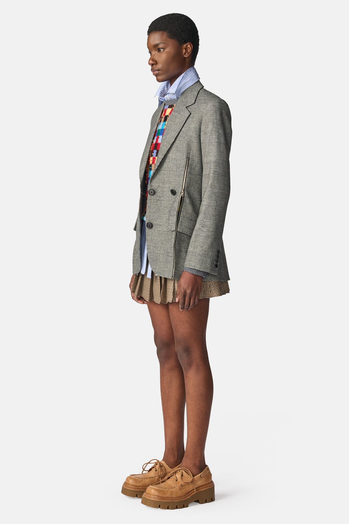 Deconstructed Lapel Tailored Jacket