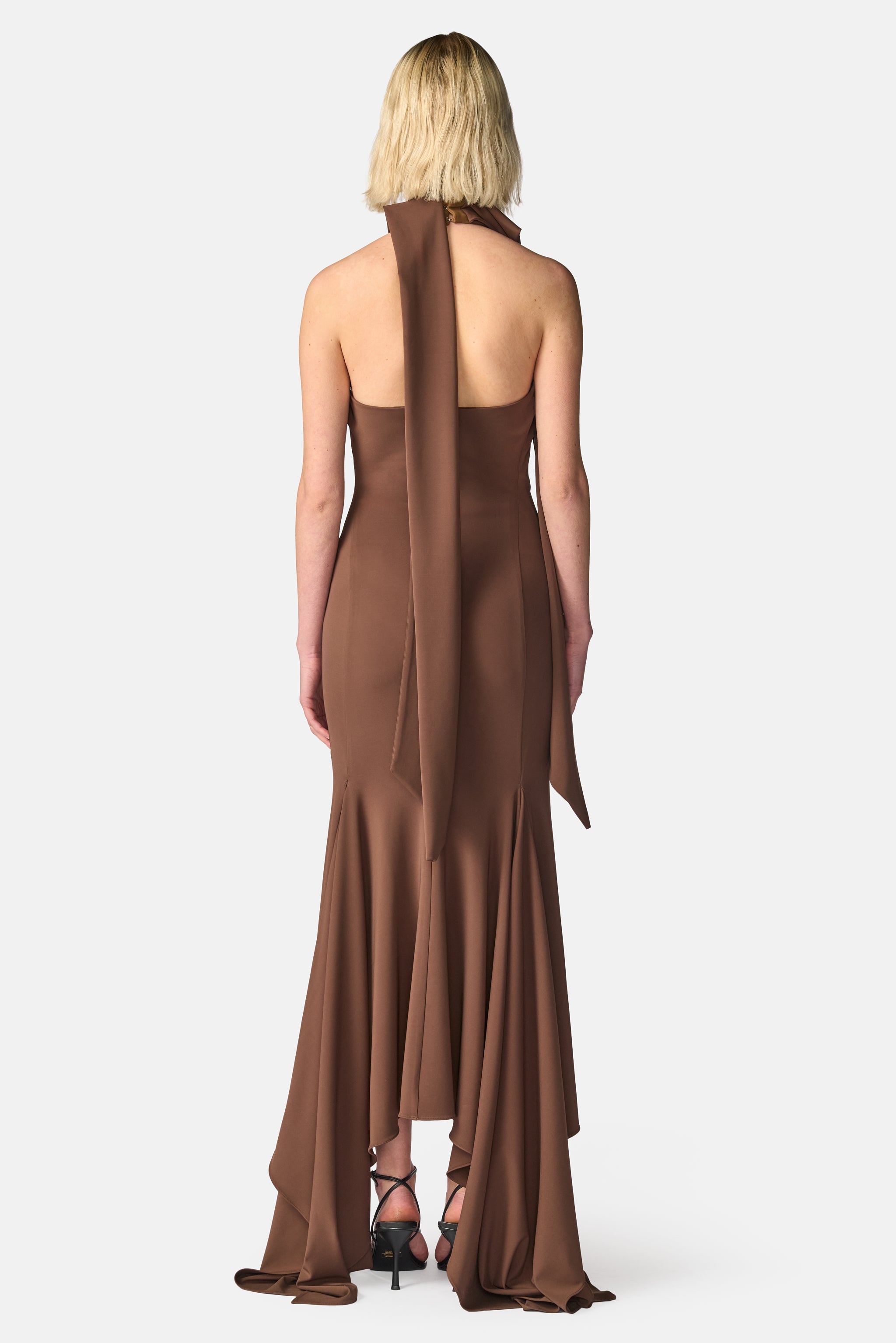Twist Front Roll Neck Dress