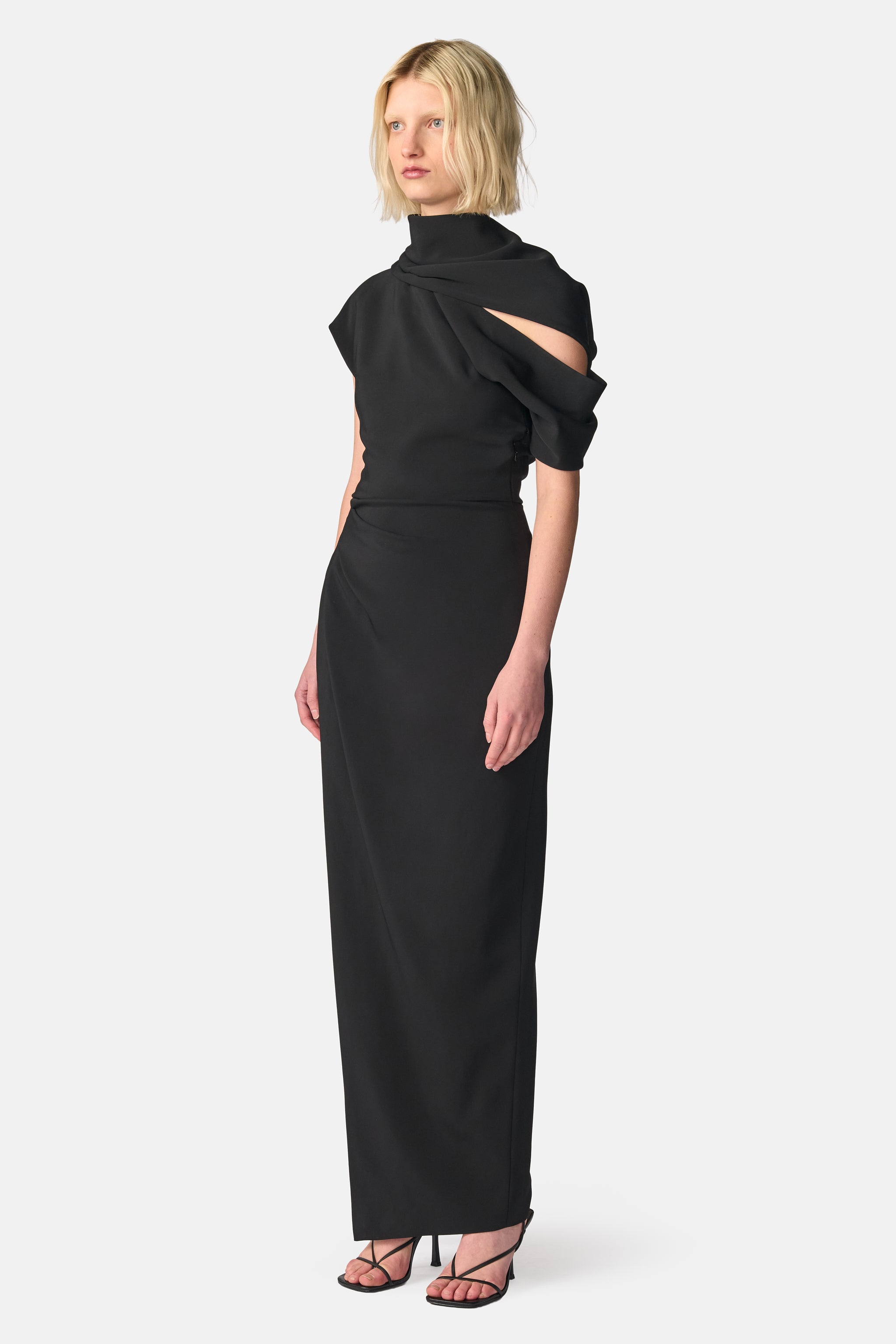Tube Neck Drape Dress