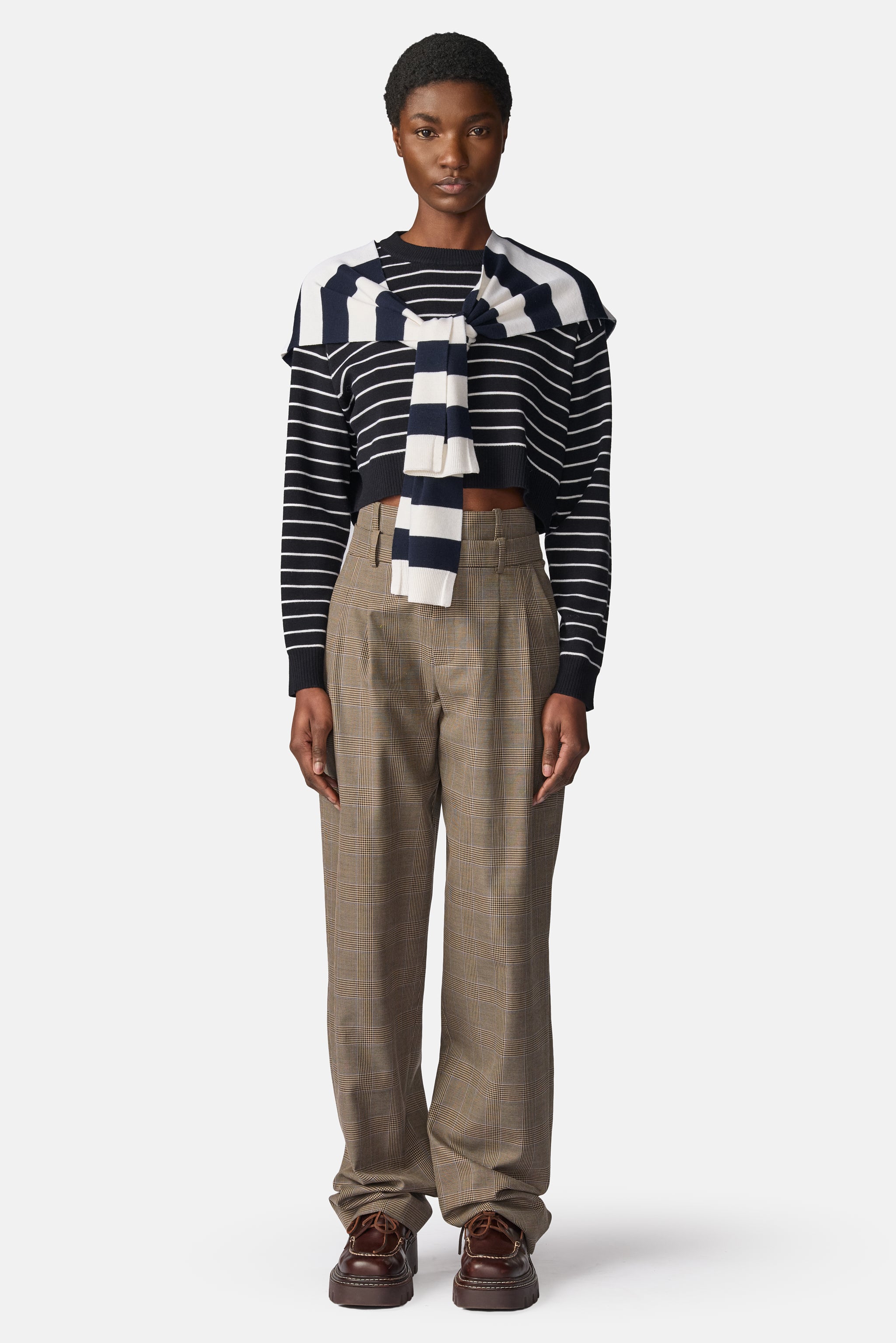 Stripe Cropped Sweater