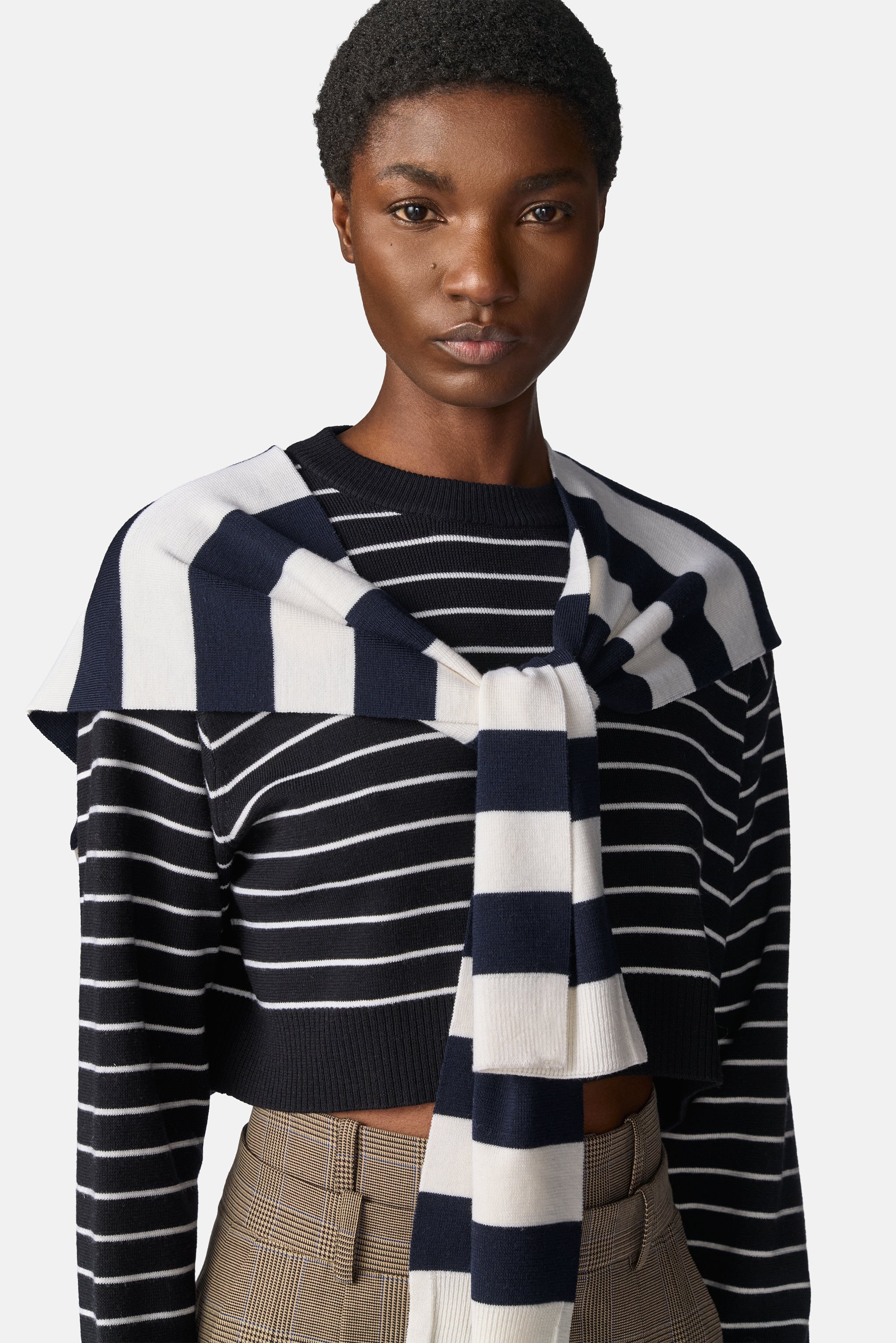 Stripe Cropped Sweater