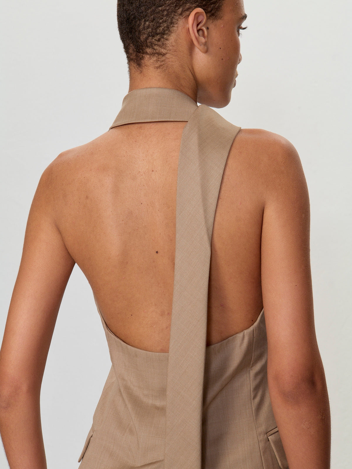 Lapel Tie Vest