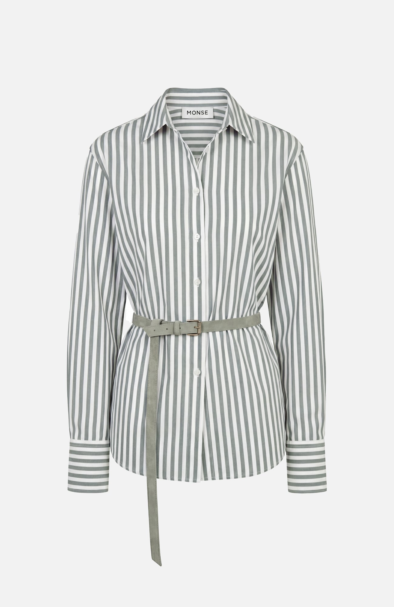 Leather Belt Backless Shirt