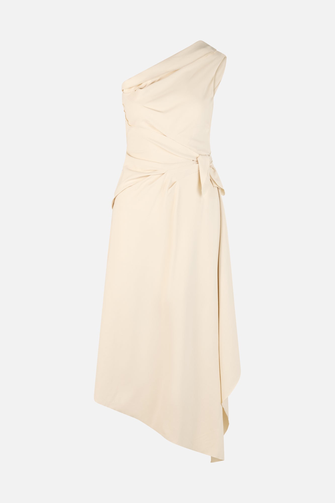 Asymmetric Hem Scarf Dress in Multi – MONSE