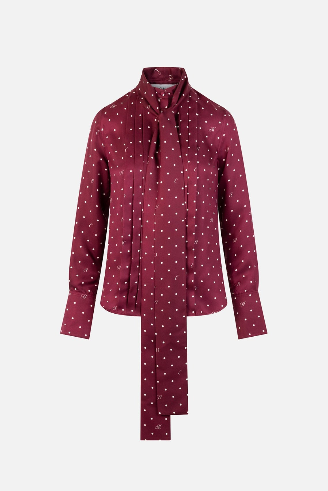 Tie Neck Cowl Back Blouse