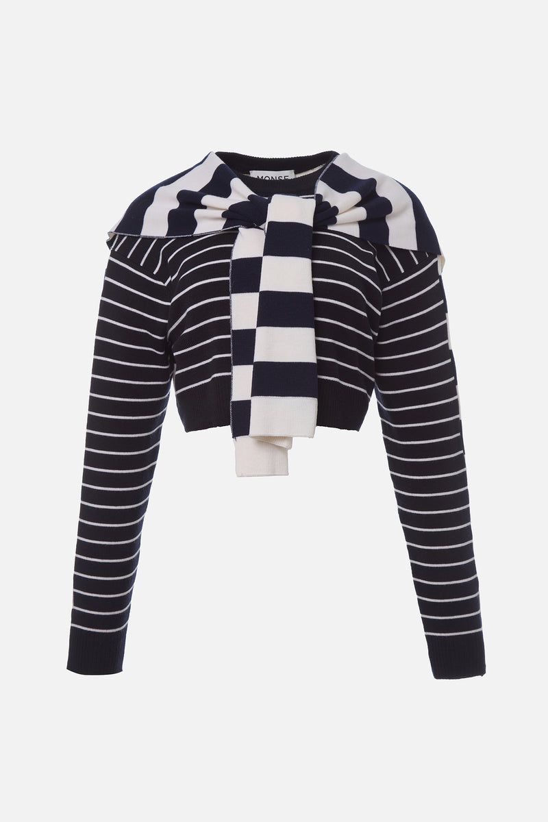Stripe Cropped Sweater