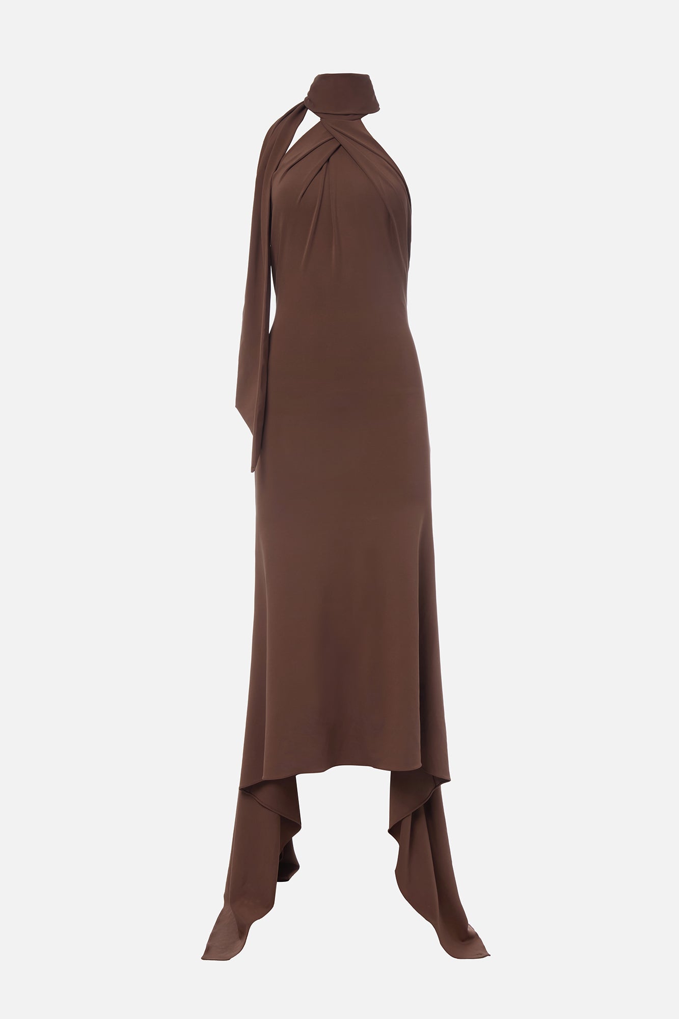 Twist Front Roll Neck Dress
